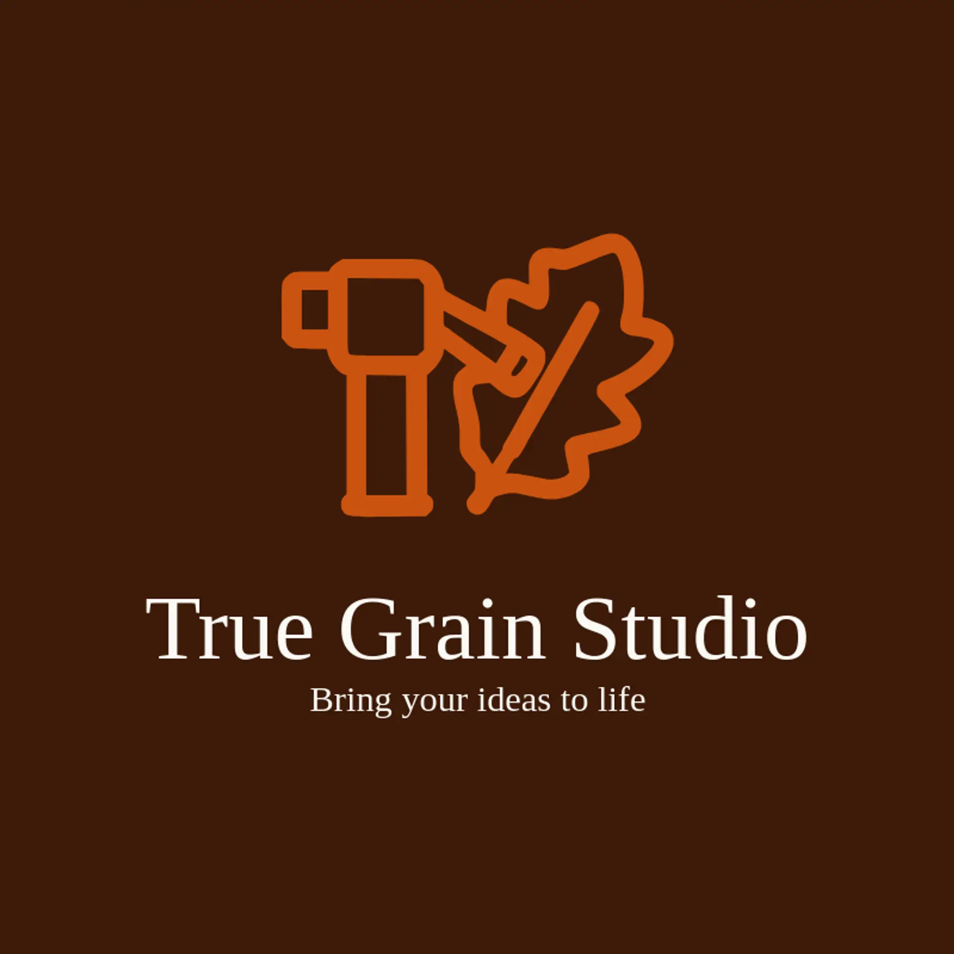 True Grain Studio logo for laser engraving