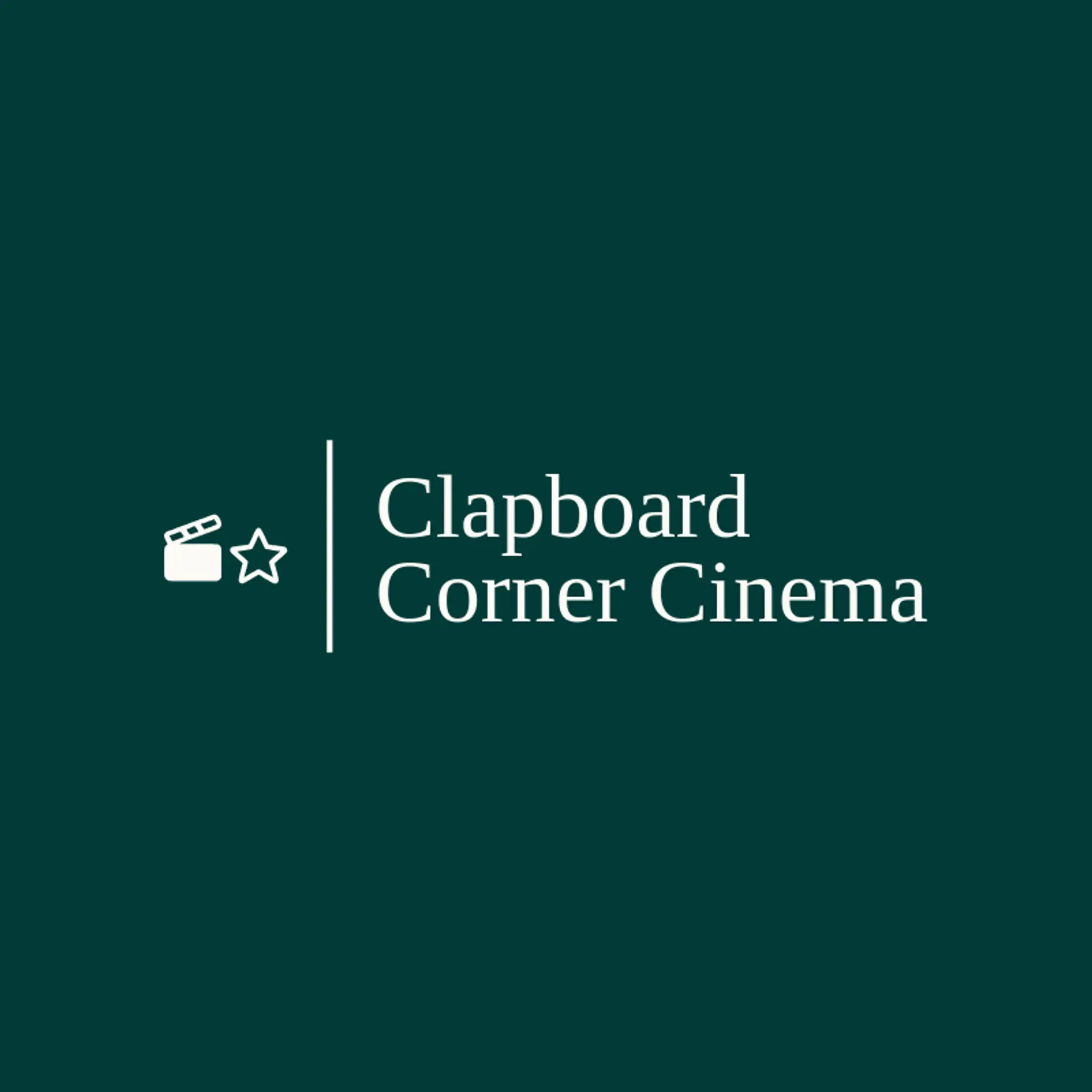 Clapboard Corner Cinema logo for movie theater