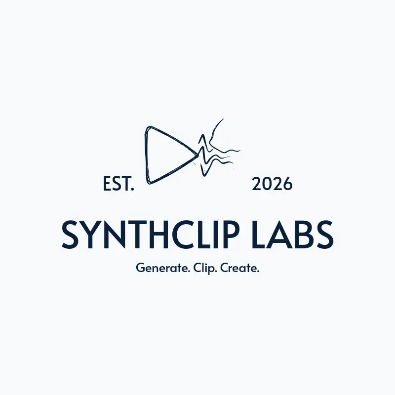 The YouTube name SynthClip Labs as a branded logo with a single color icon