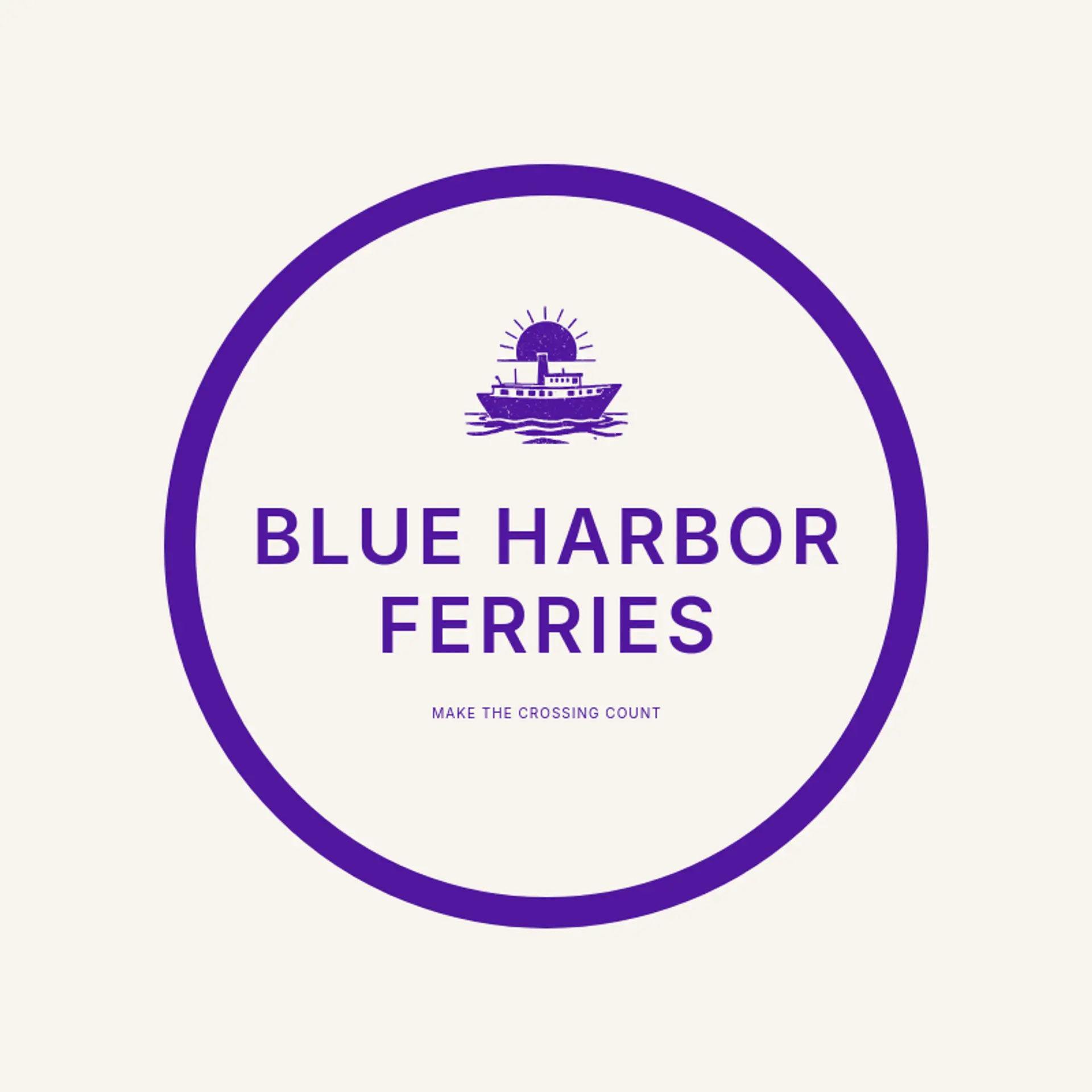 Blue Harbor Ferries logo for transport