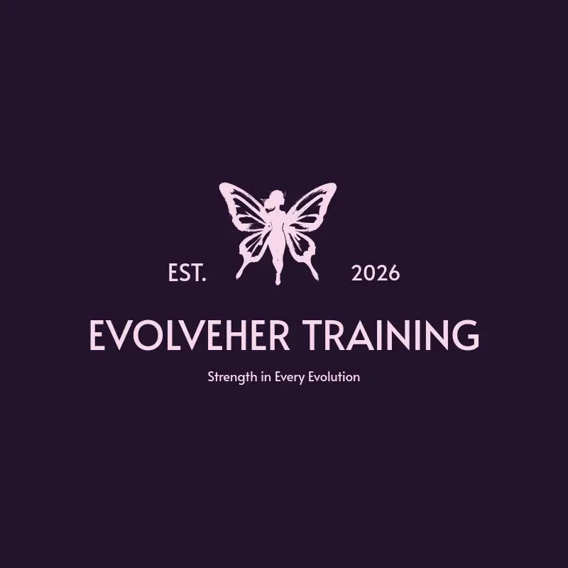 The personal training name EvolveHer Training as a branded logo with a single color icon