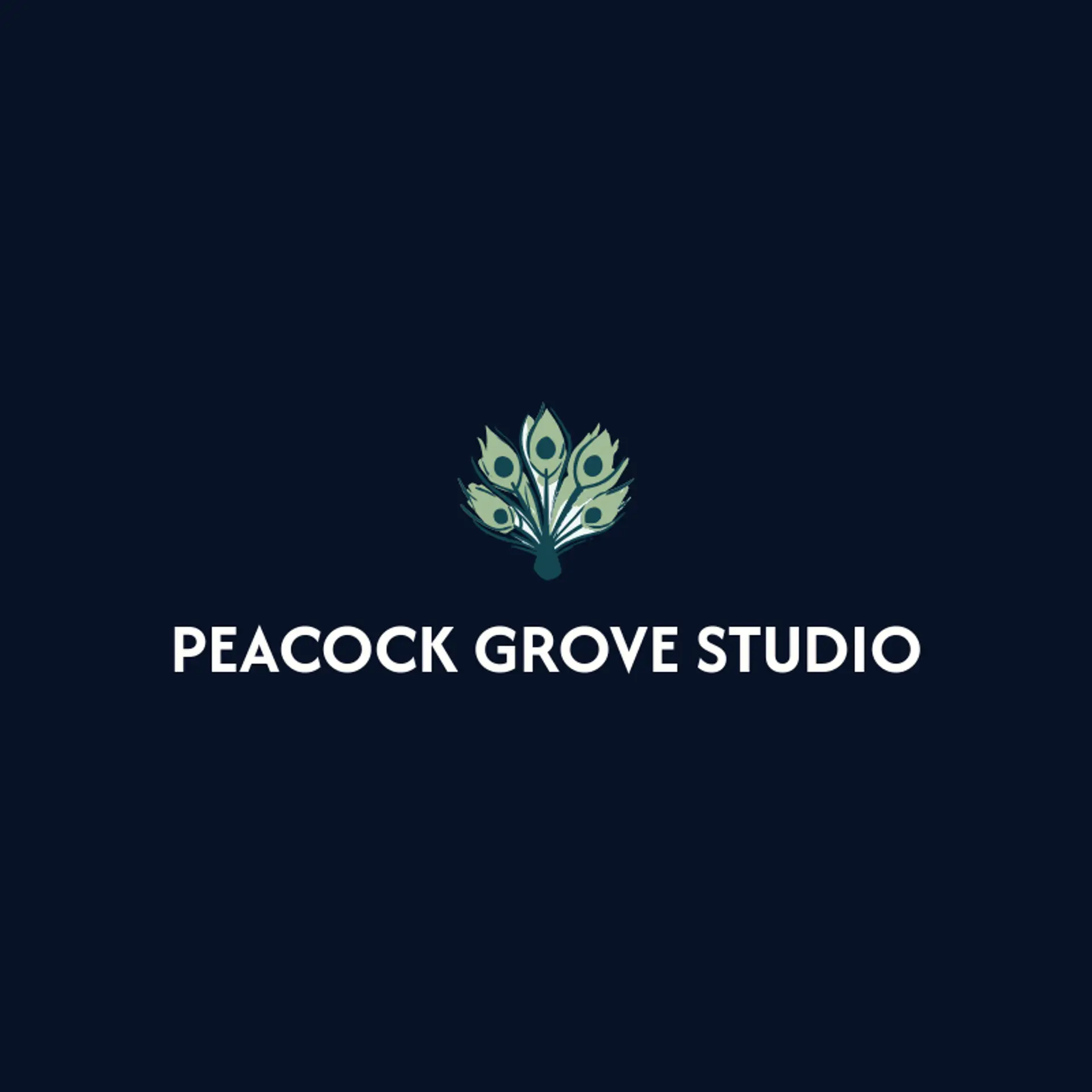 Peacock Grove Studio logo for peacock