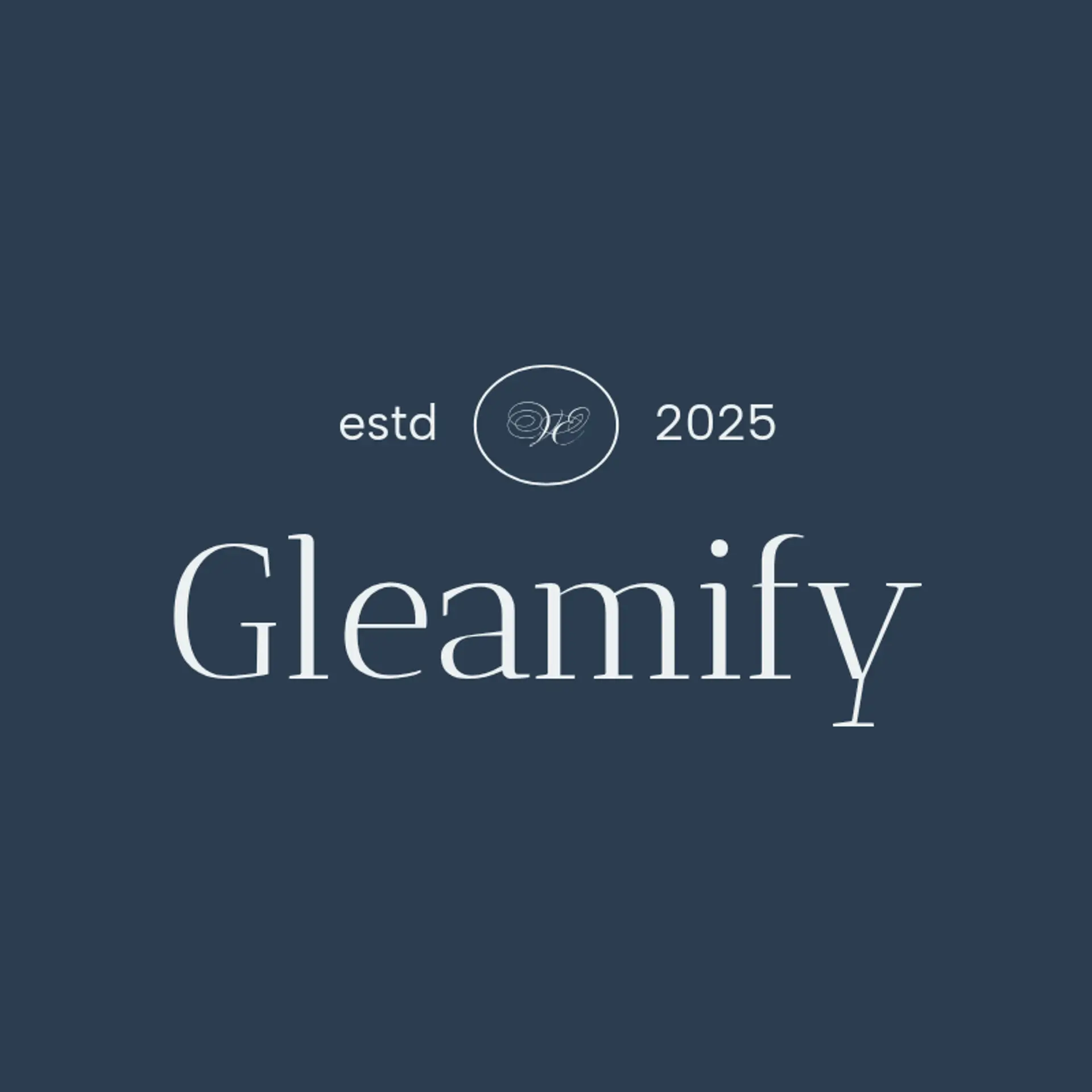 Gleamify logo for cleaning services