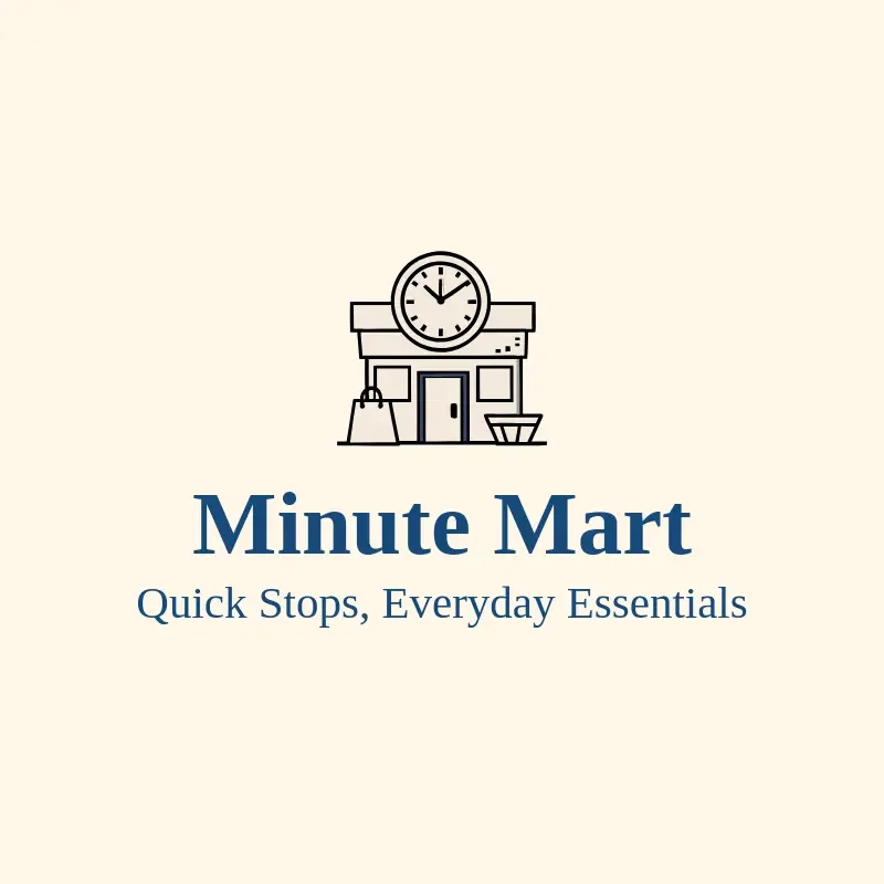 The convenience store name Minute Mart as a branded logo with a single color icon