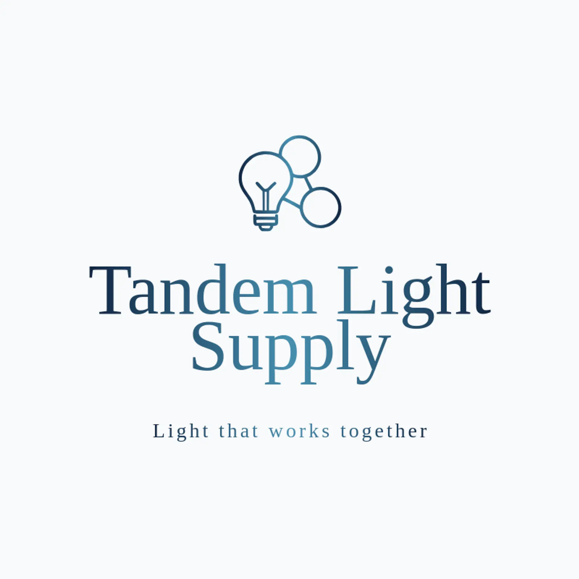 Tandem Light Supply logo for lightbulb