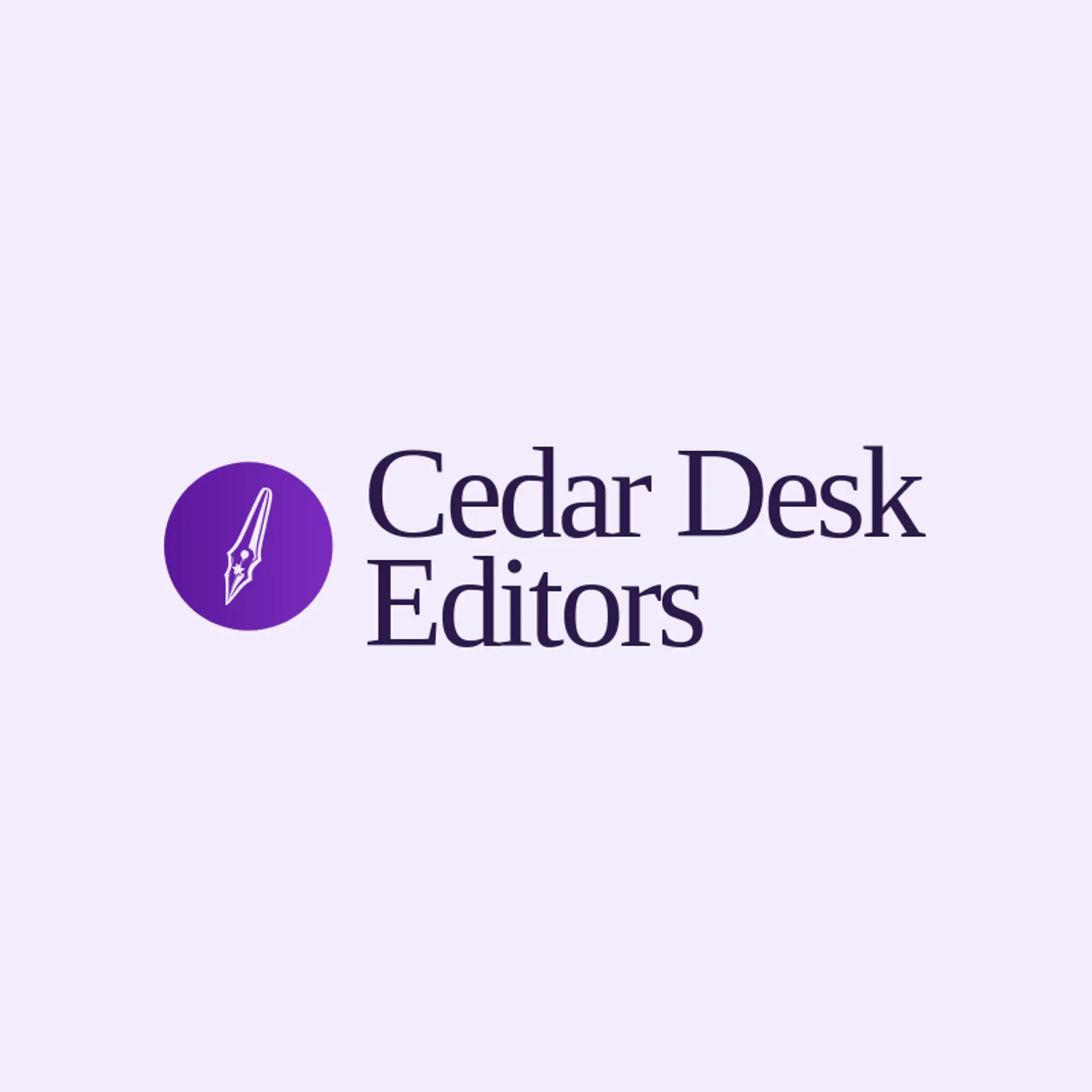 Cedar Desk Editors logo for editor