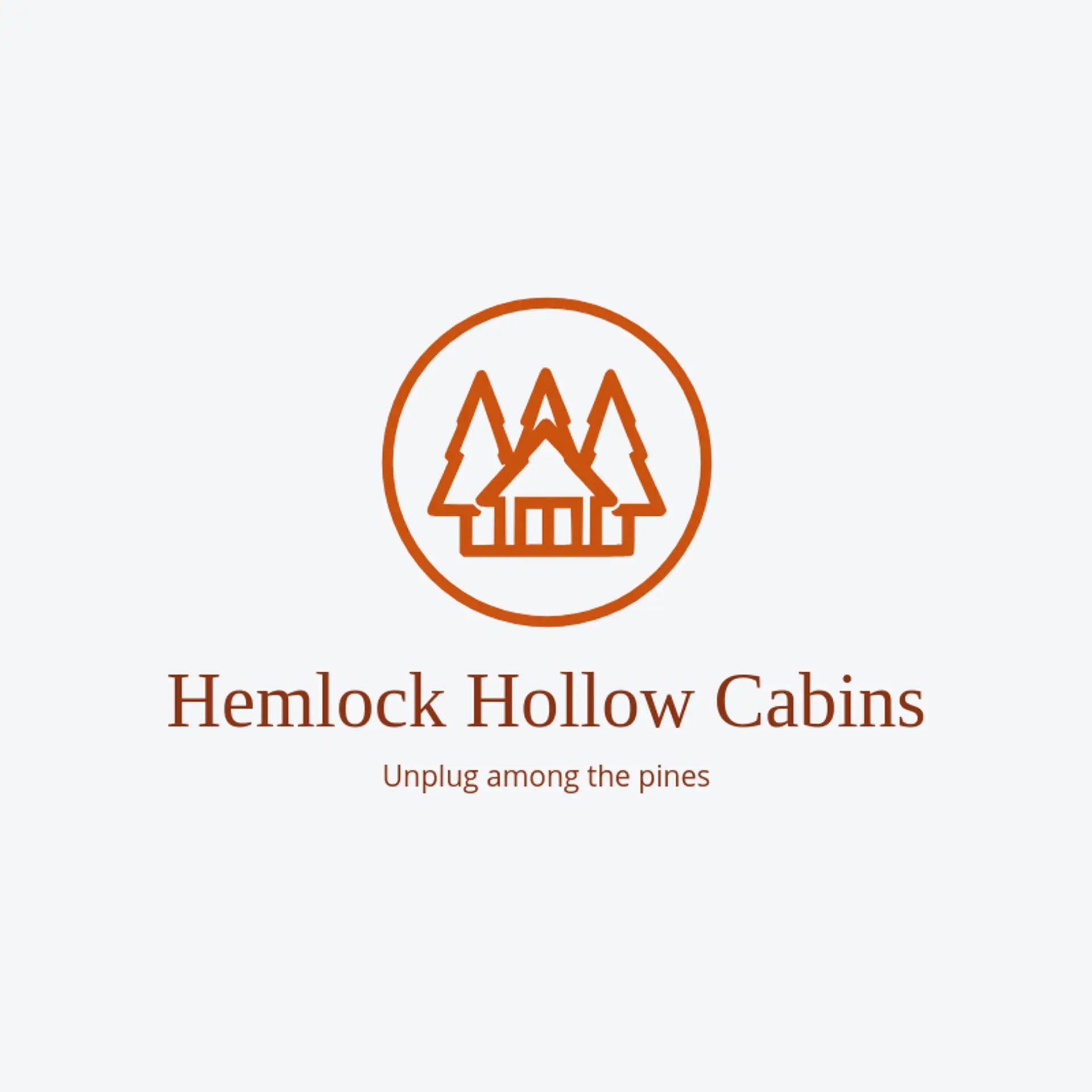 Hemlock Hollow Cabins logo for forest