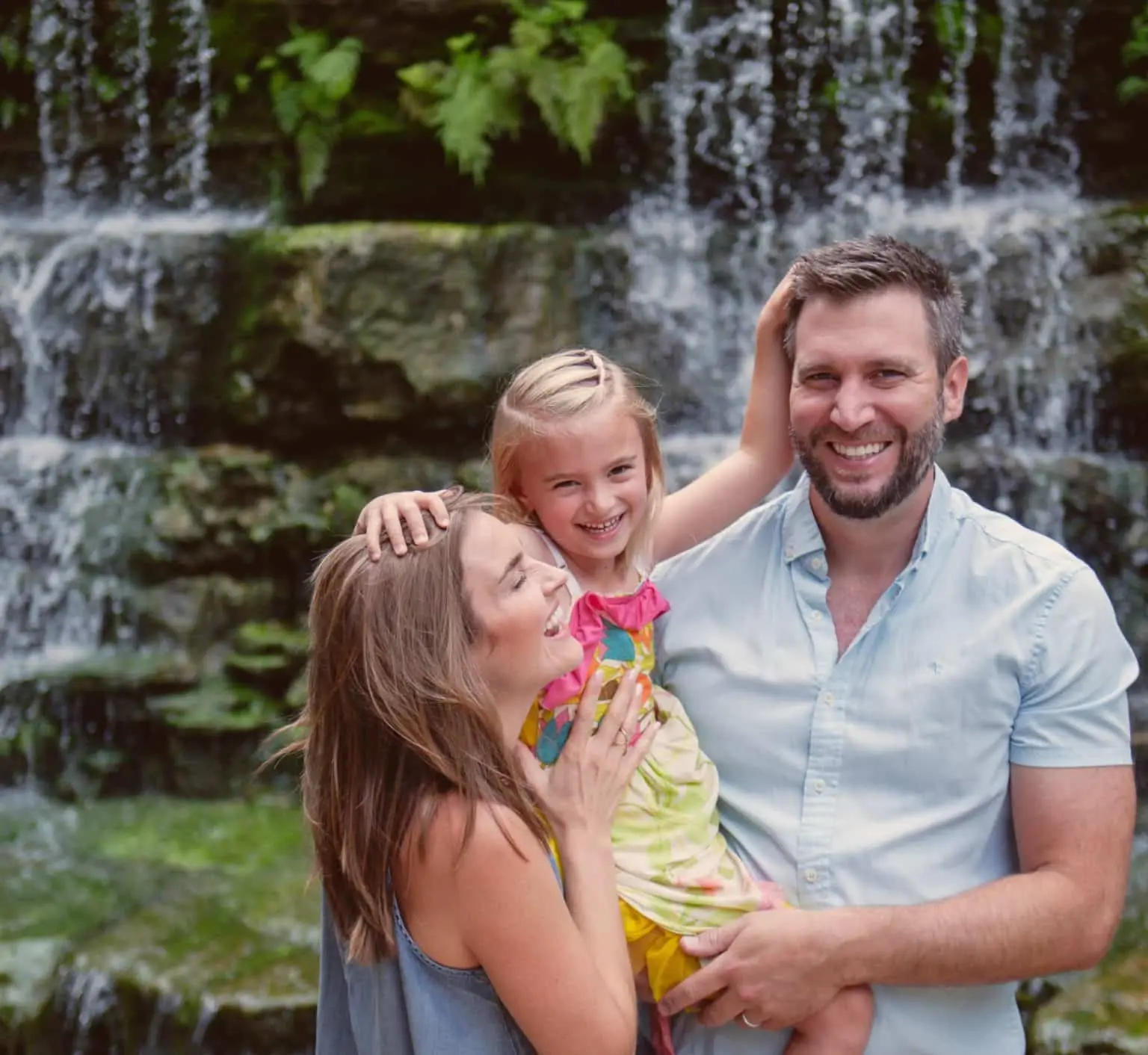 Ross Quade with his family.