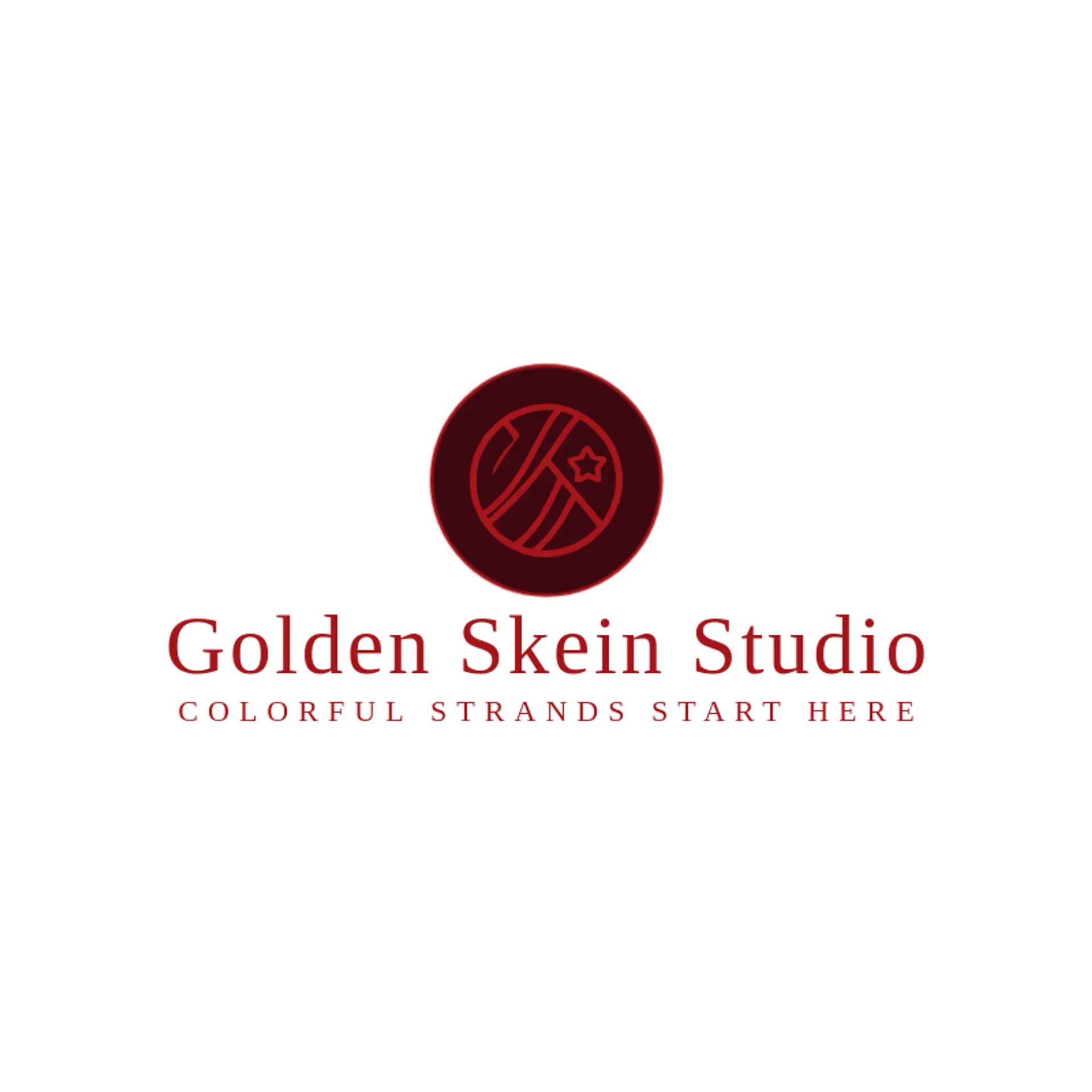 Golden Skein Studio logo for yarn
