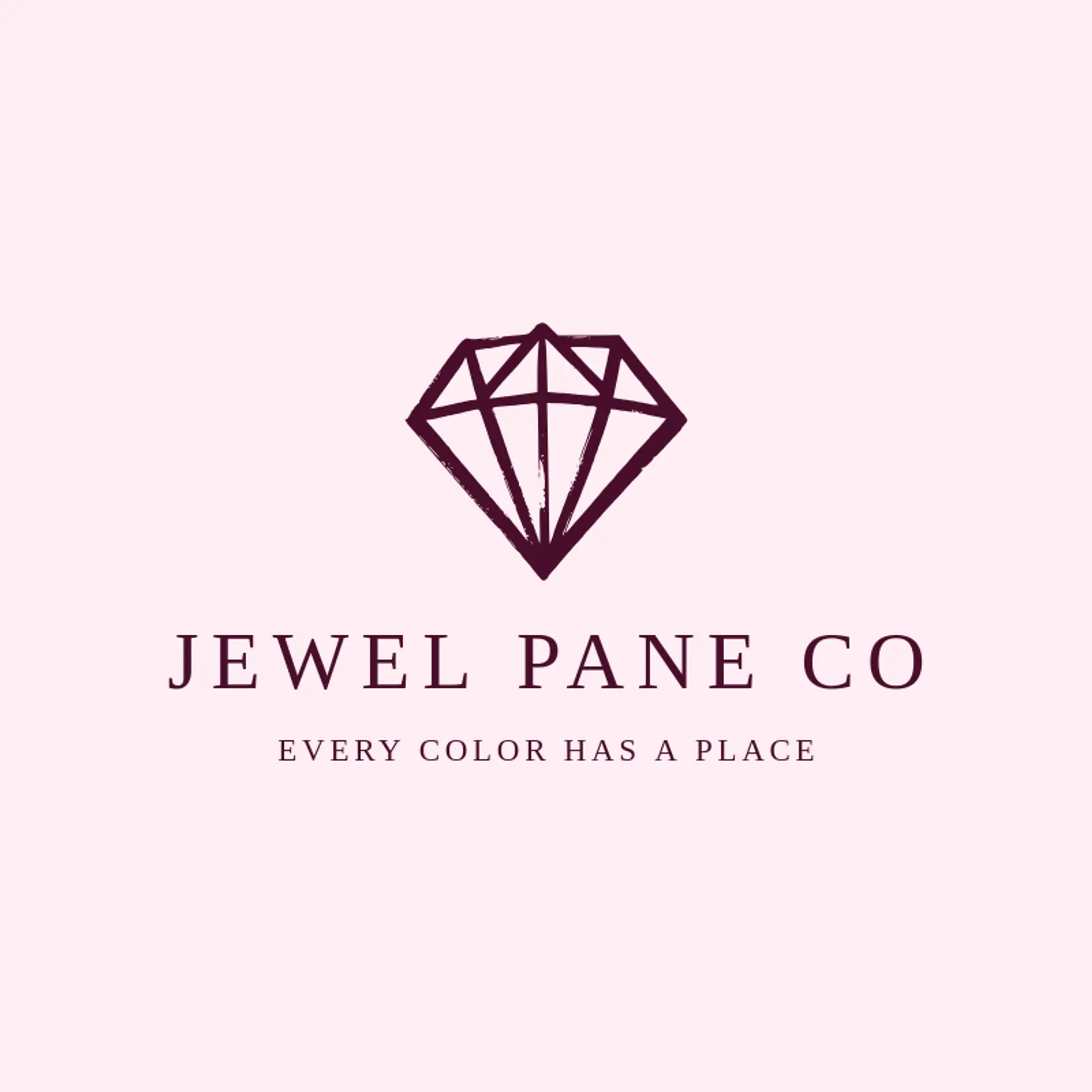 Jewel Pane Co logo for stained glass