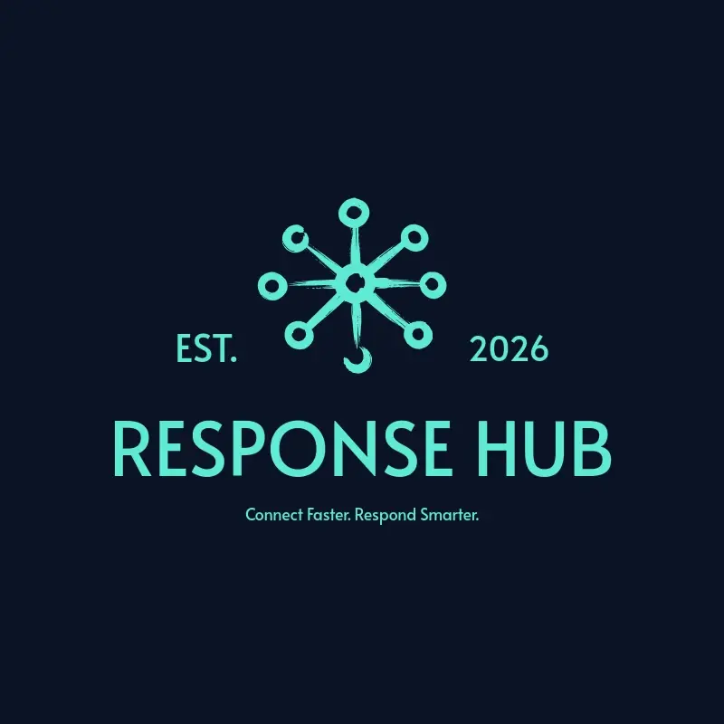 The email name Response Hub as a branded logo with a single color icon