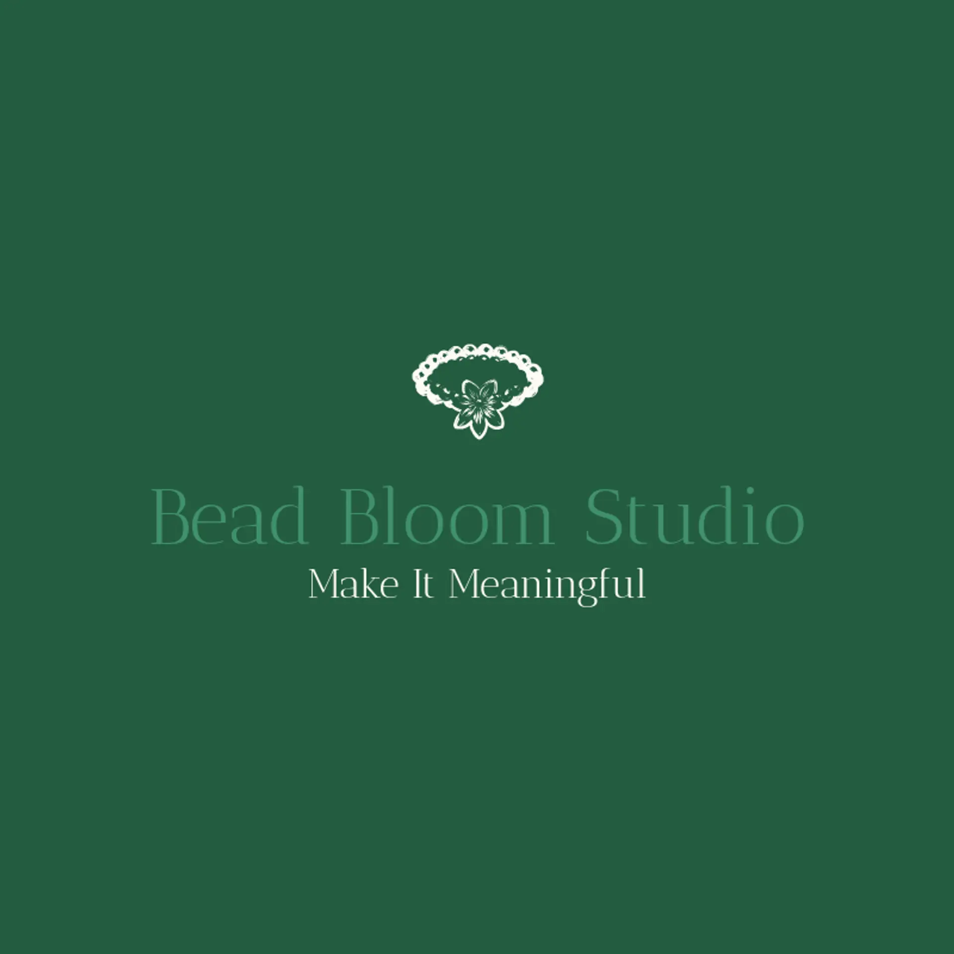 Bead Bloom Studio logo for bracelet
