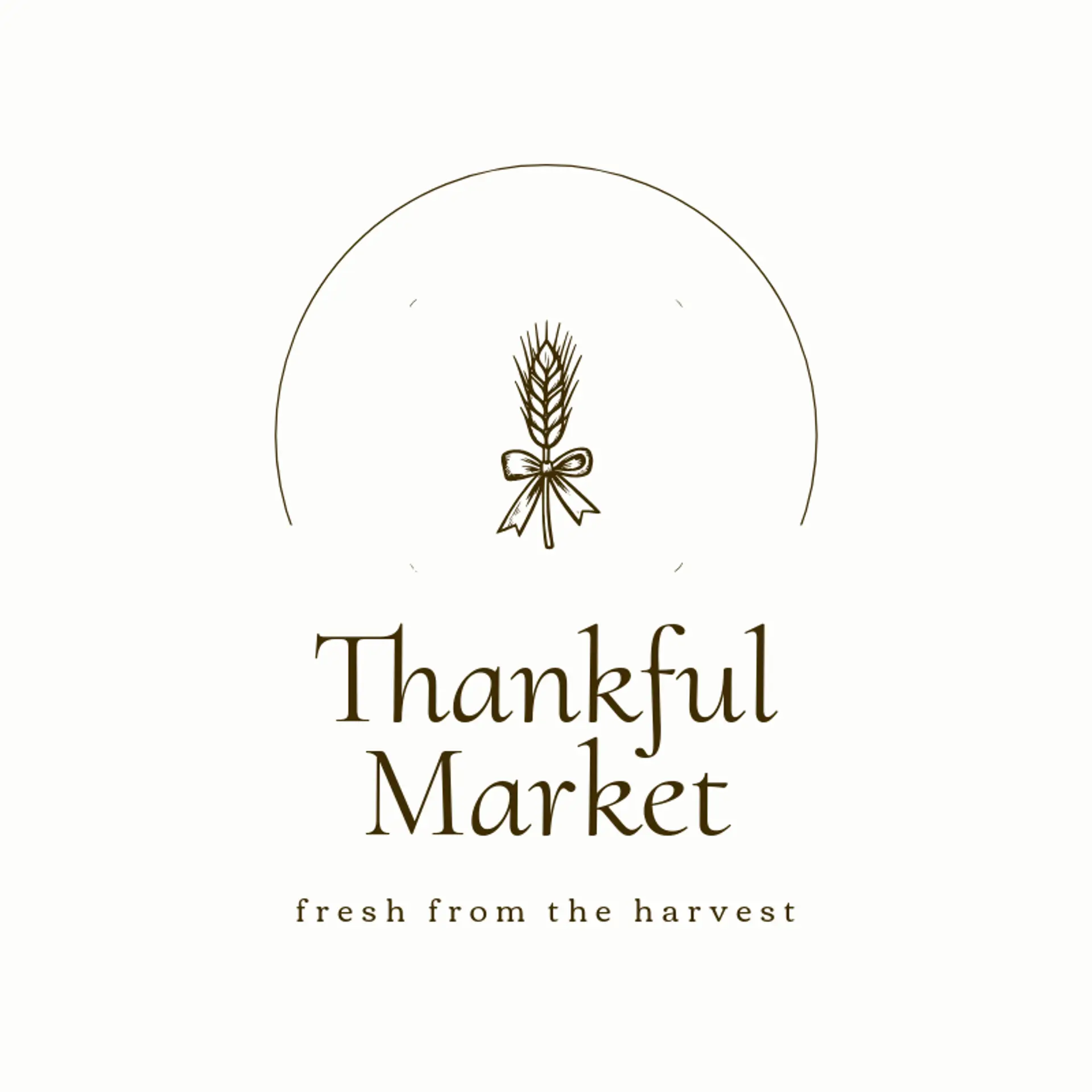 Thankful Market logo for thanksgiving