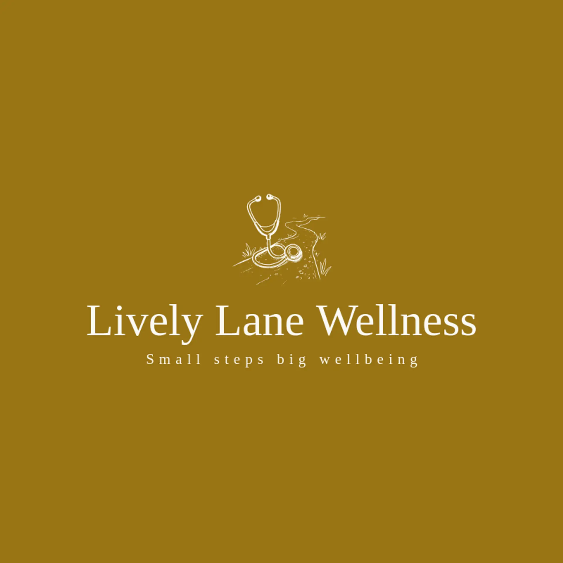 Lively Lane Wellness logo for stethoscope