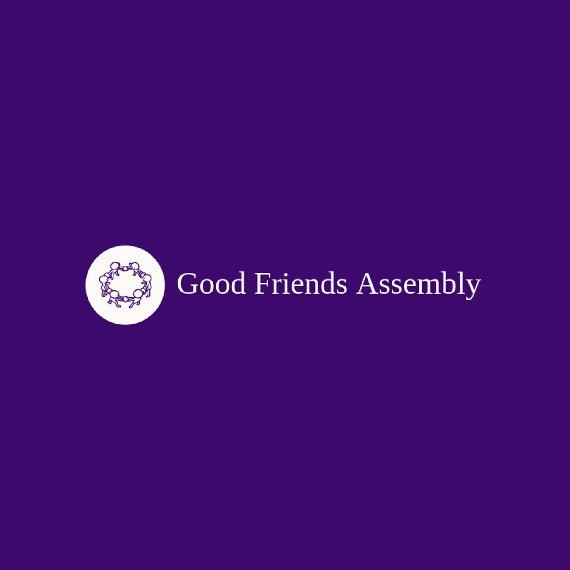 Good Friends Assembly logo for social club