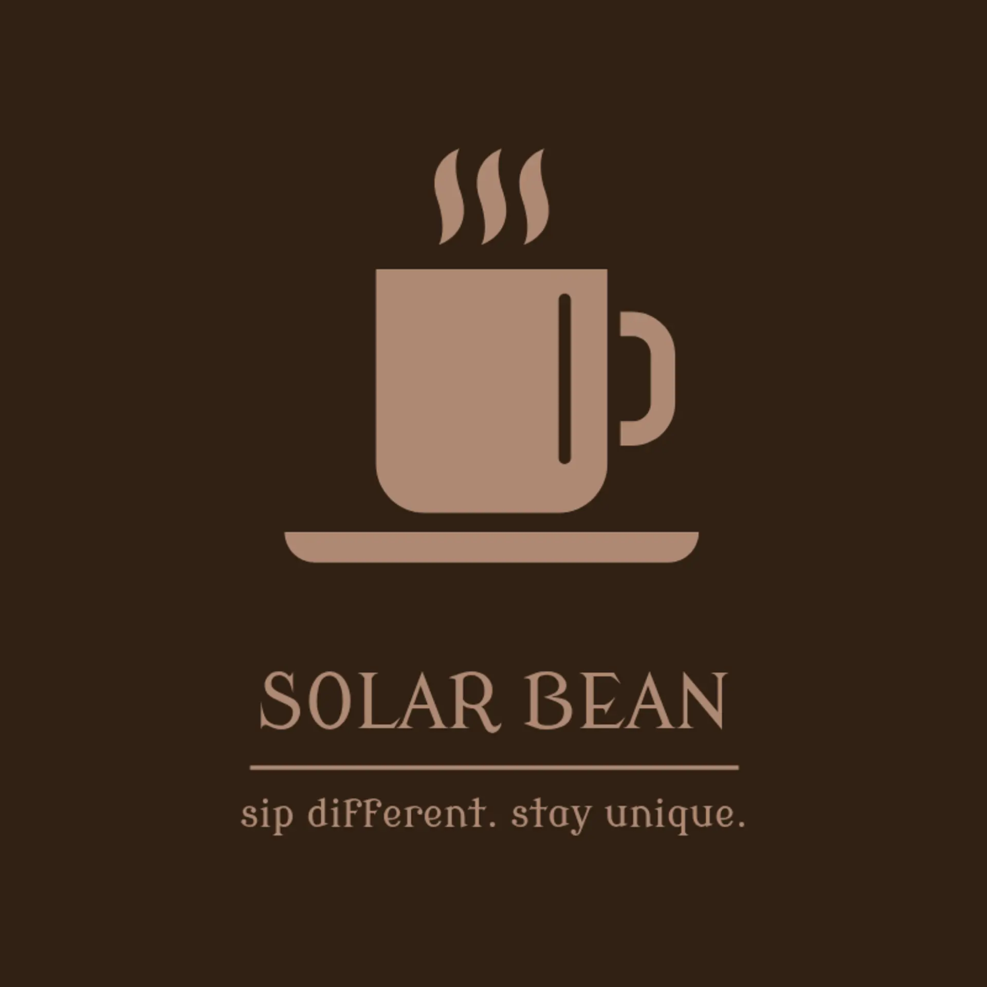 Solar Bean logo for unique cafe