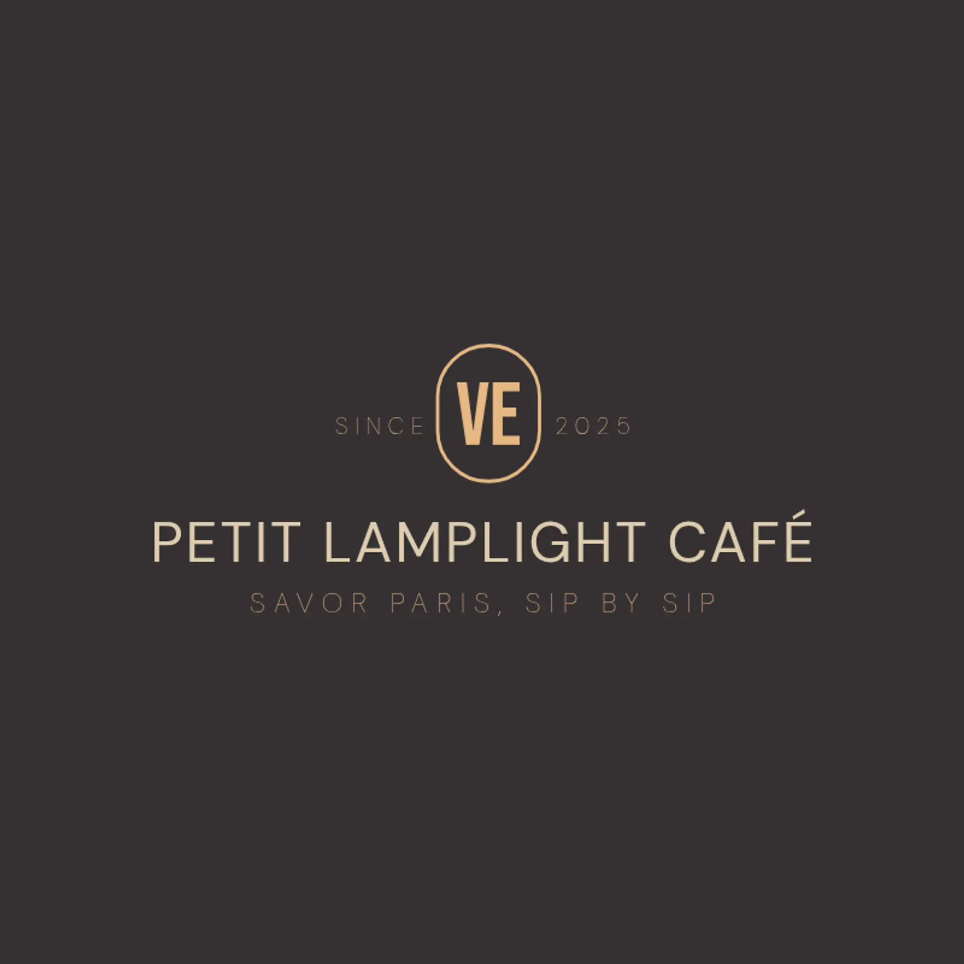 Petit Lamplight Café logo for french cafe
