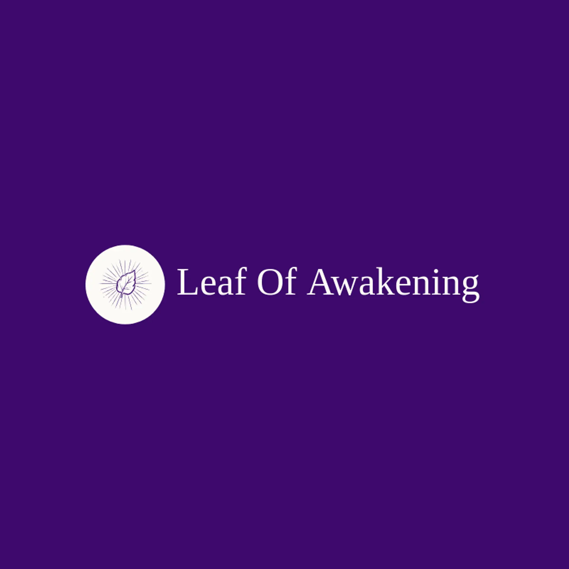Leaf of Awakening logo for buddhism