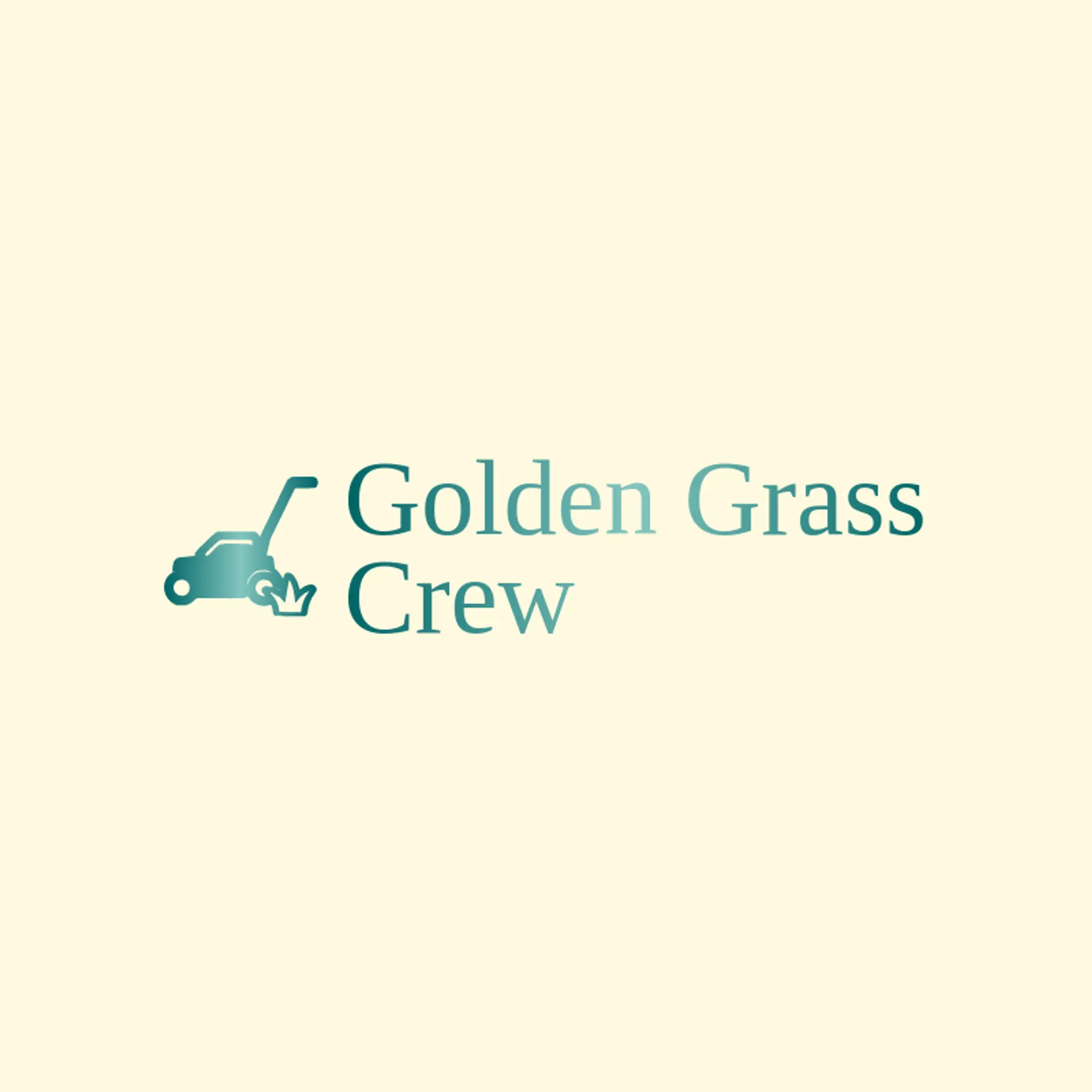 Golden Grass Crew logo for lawn mowing