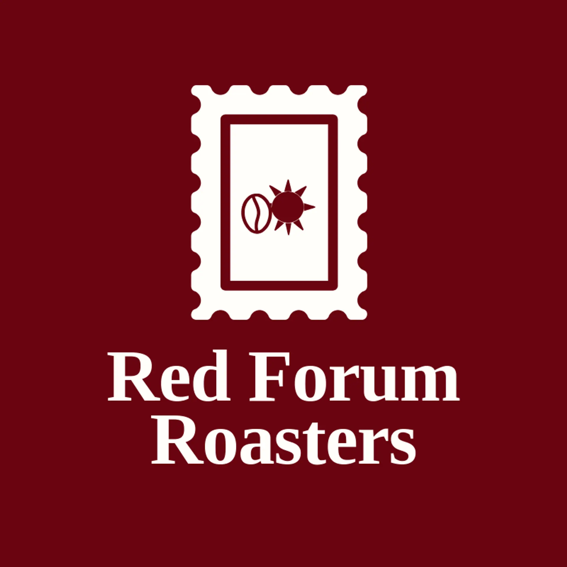 Red Forum Roasters logo for rome