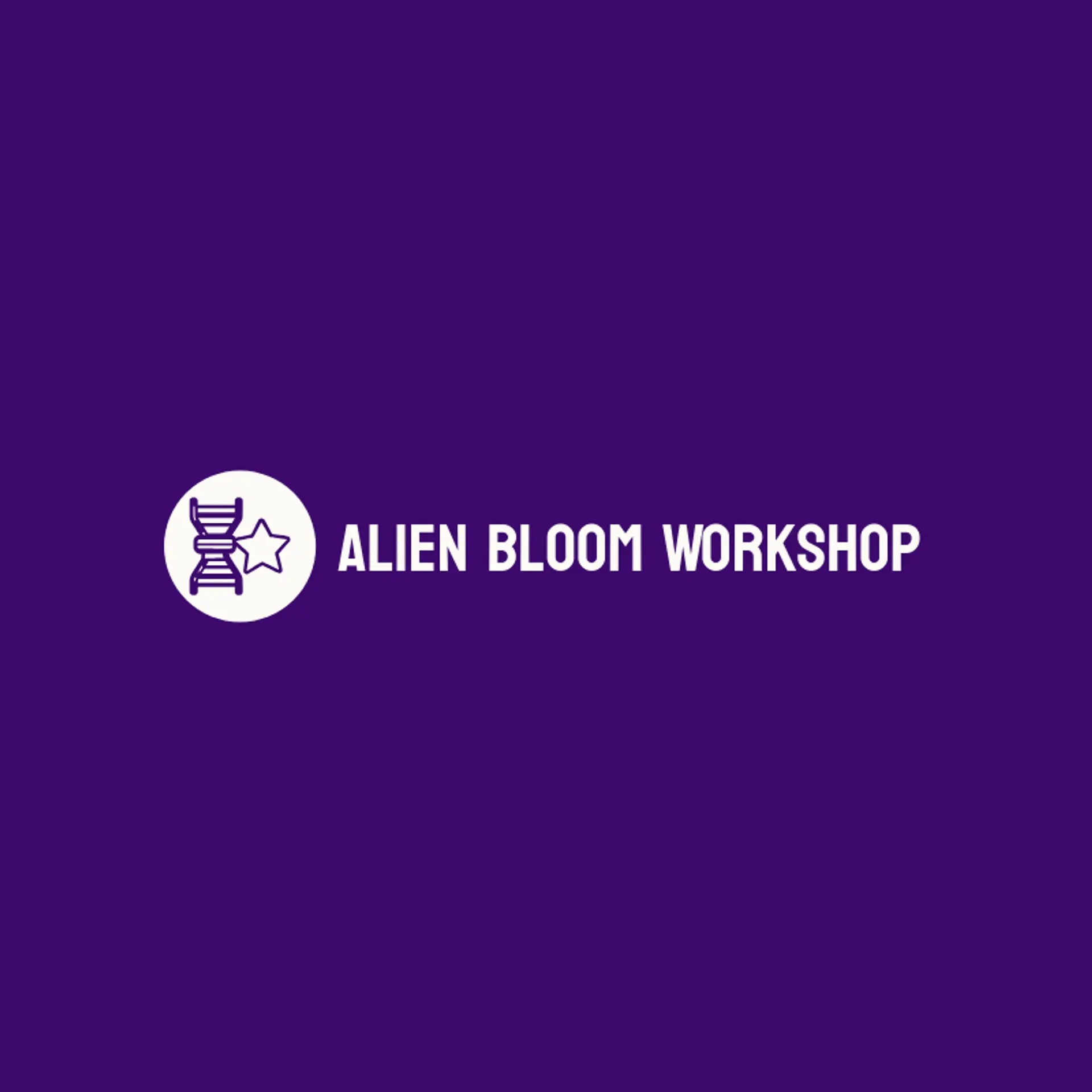 Alien Bloom Workshop logo for alien