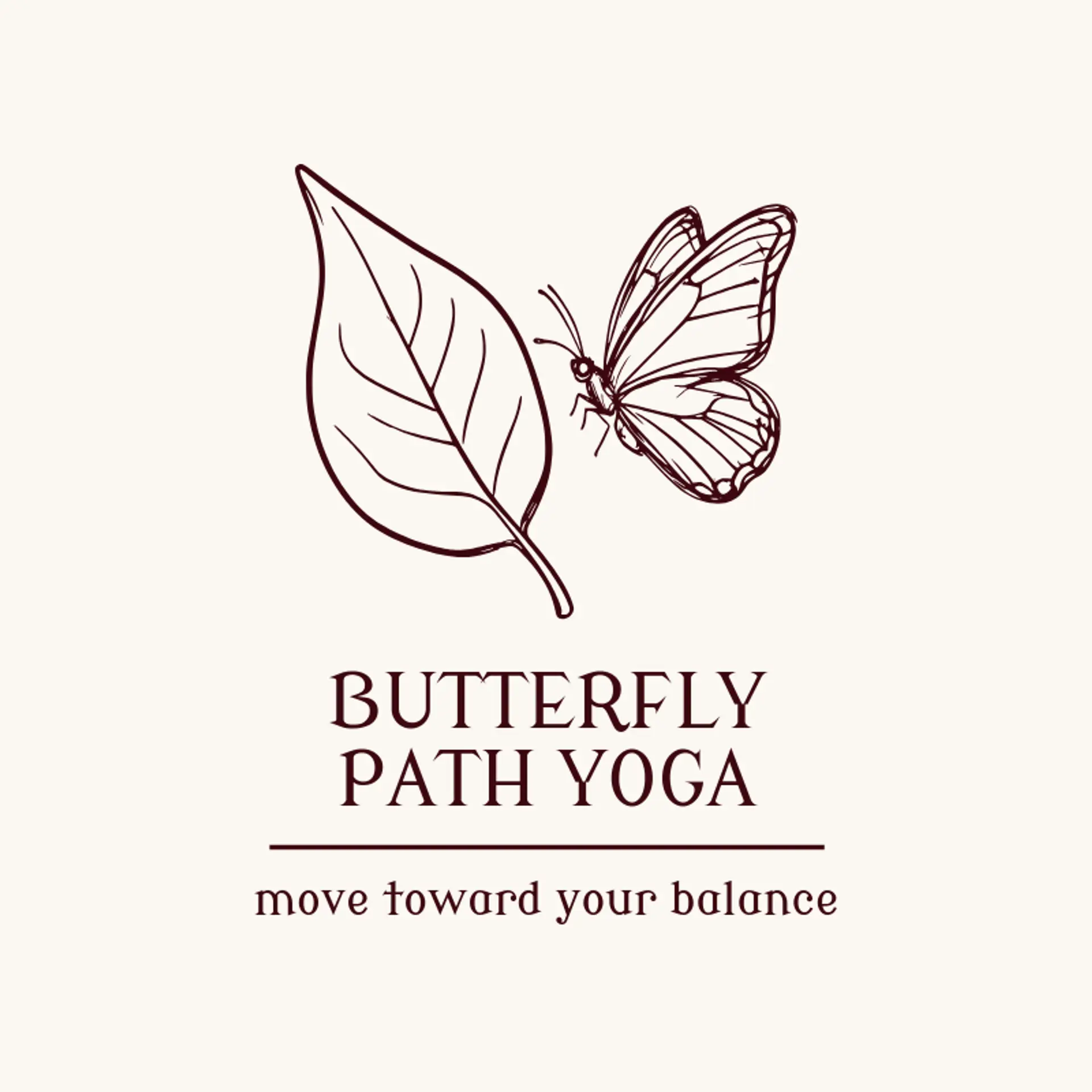 Butterfly Path Yoga logo for butterfly