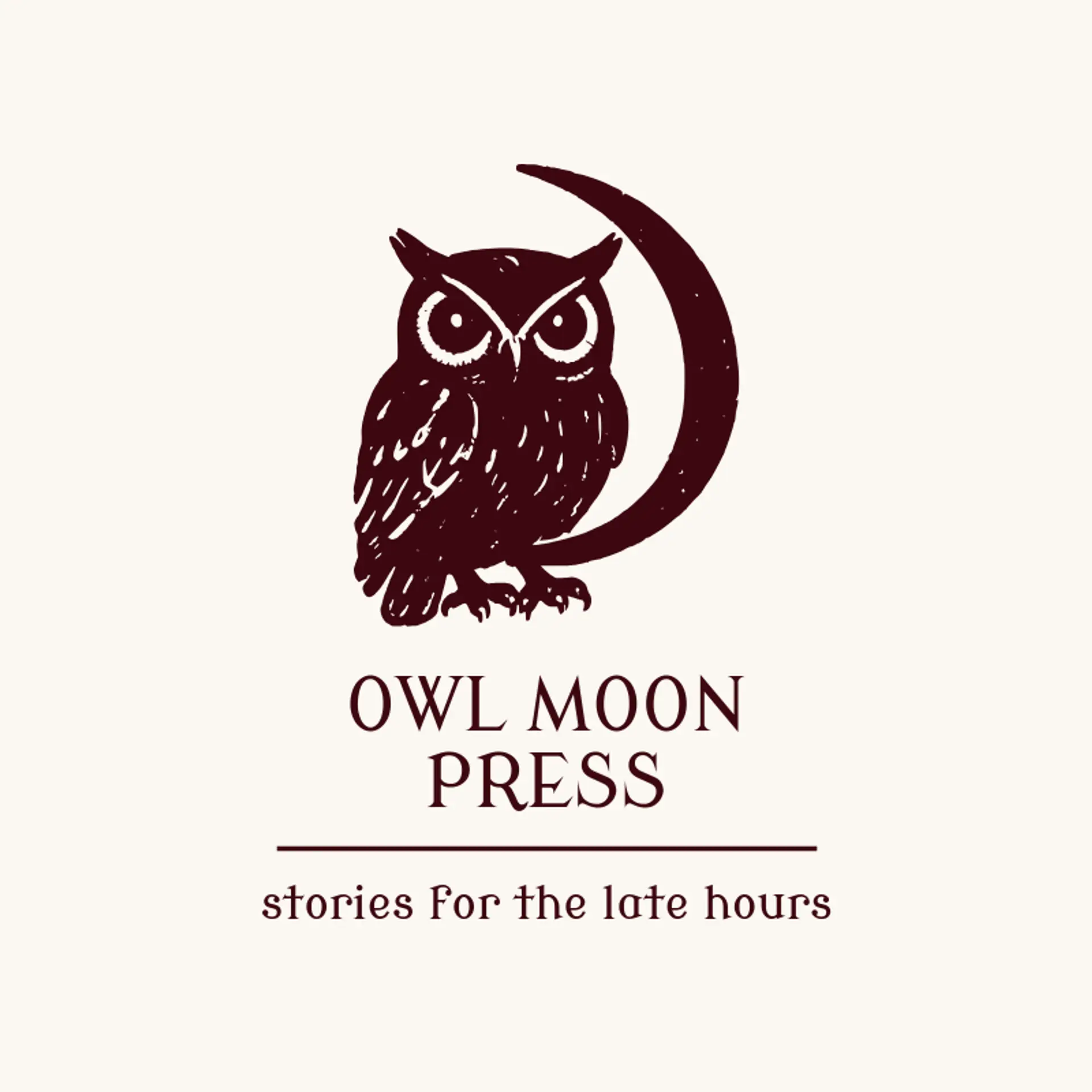 Owl Moon Press logo for moon