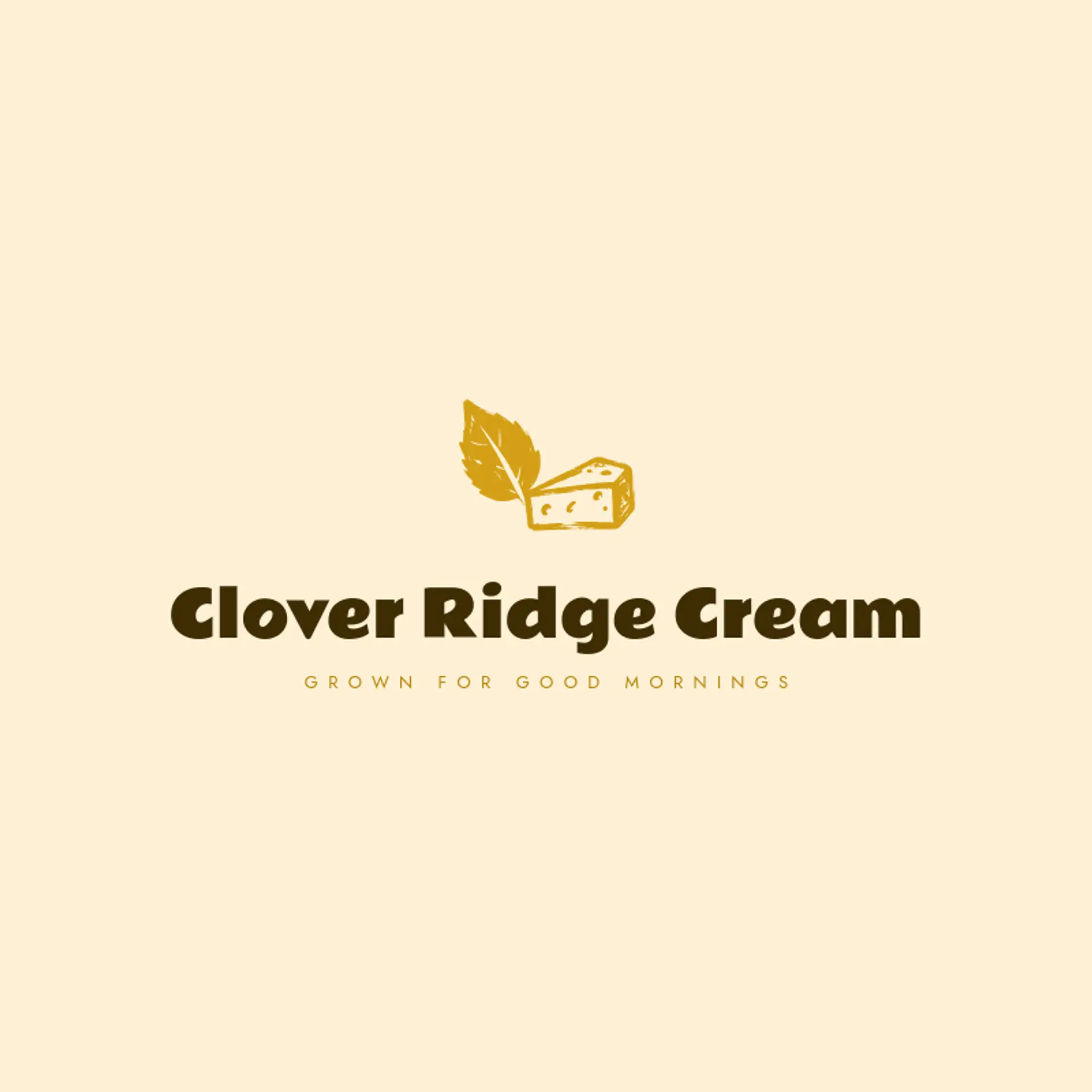 Clover Ridge Cream logo for dairy
