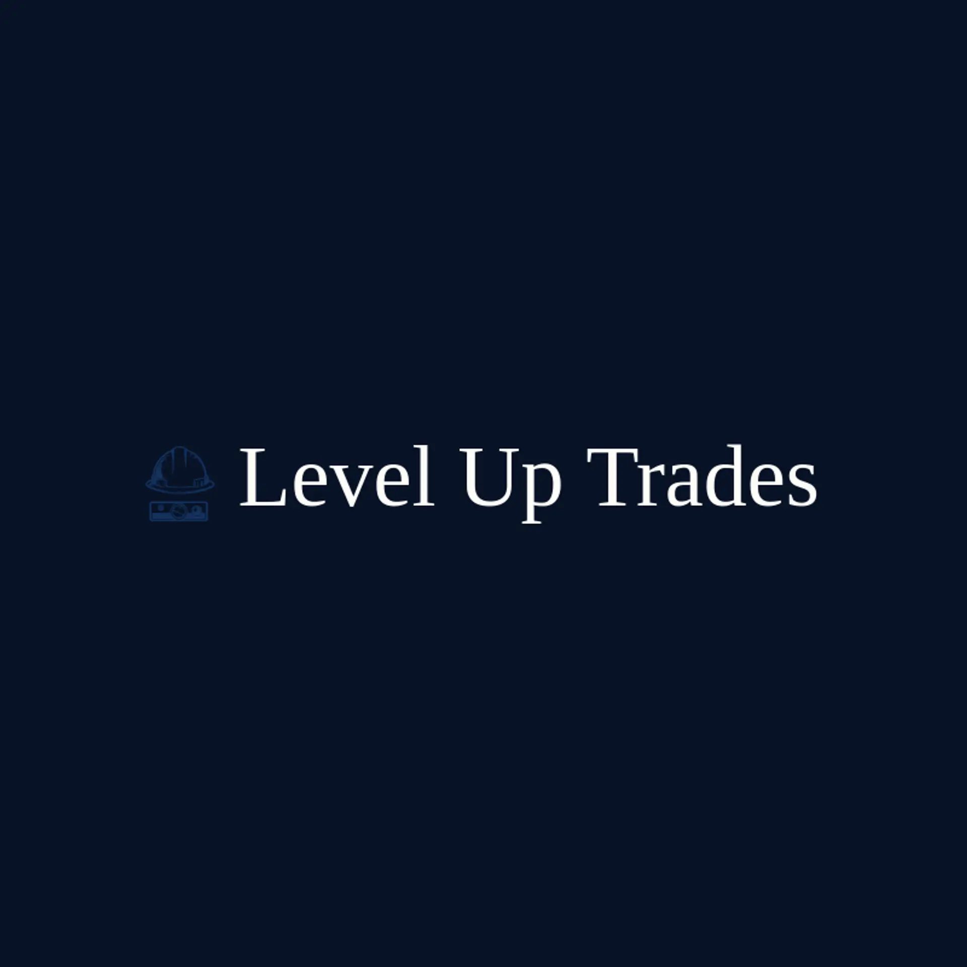 Level Up Trades logo for hard hat