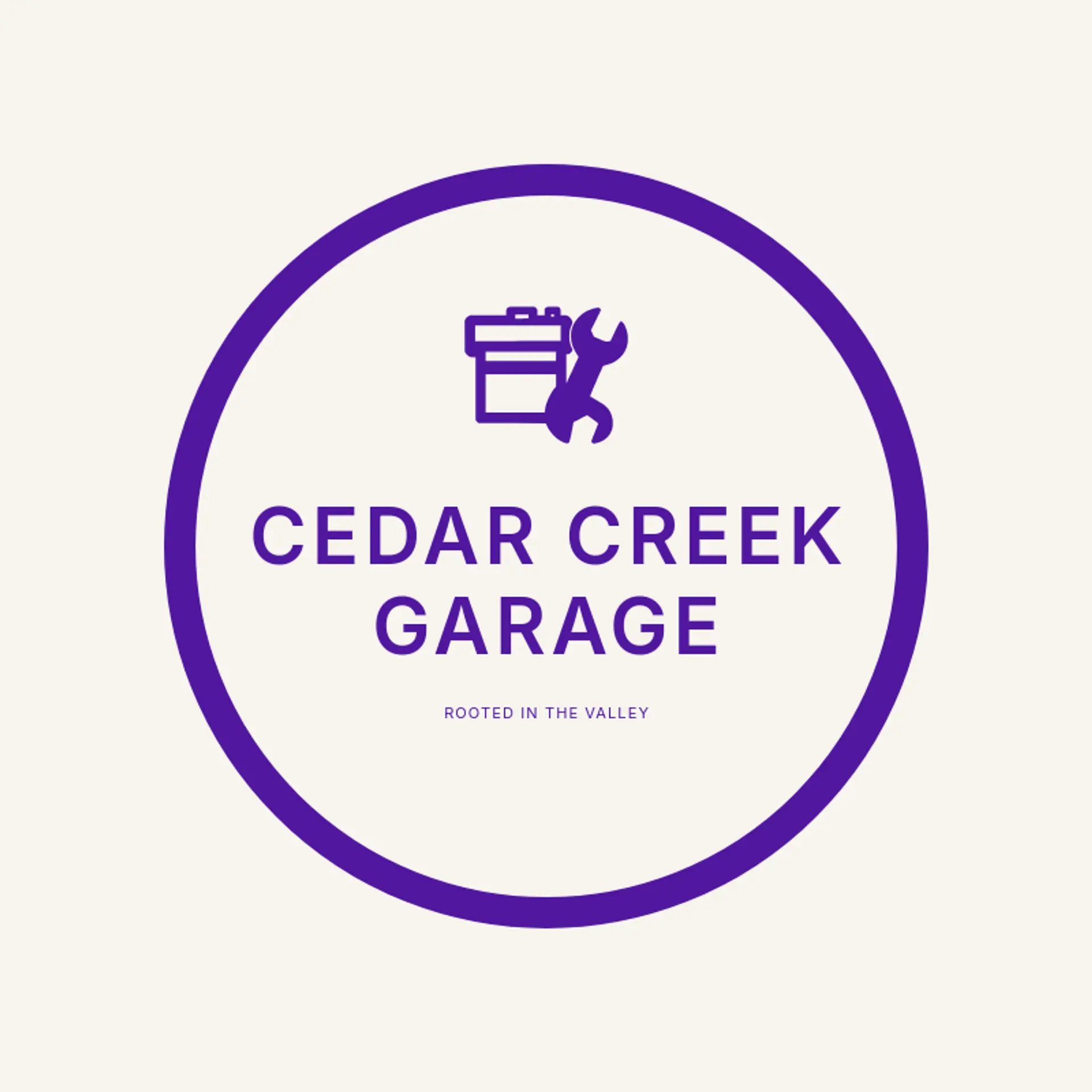 Cedar Creek Garage logo for engine