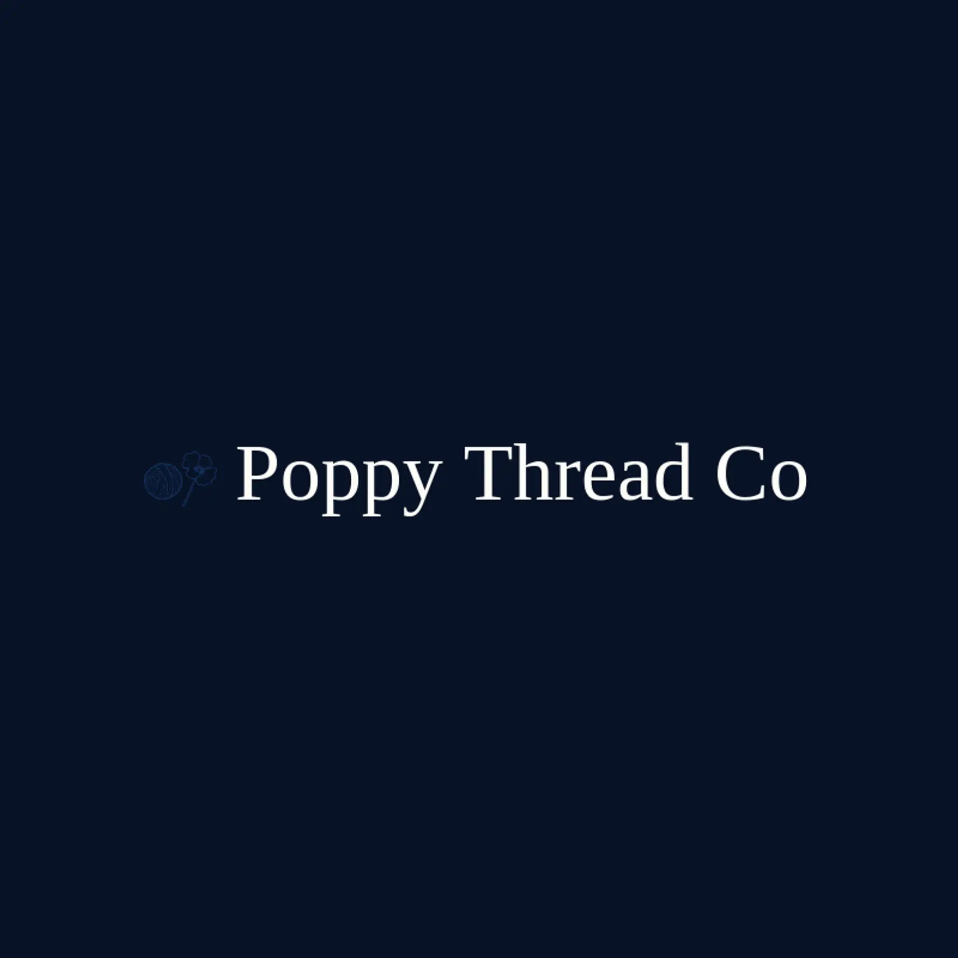 Poppy Thread Co logo for yarn