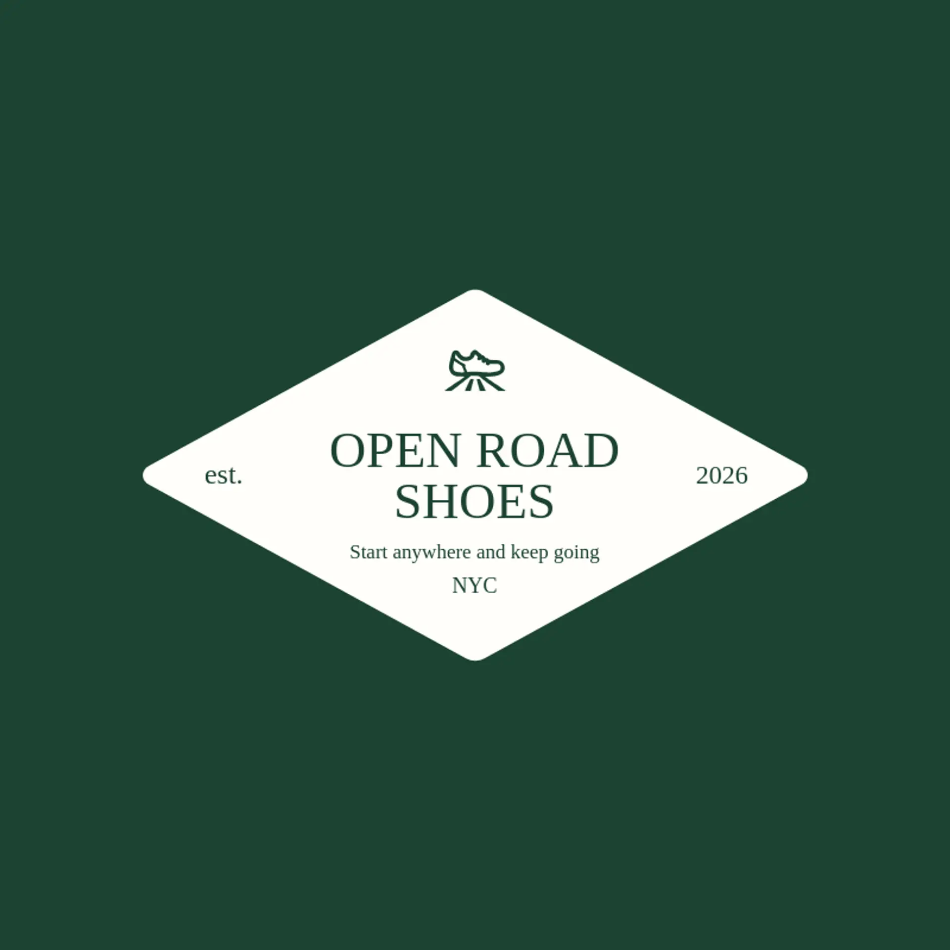 Open Road Shoes logo for shoe store