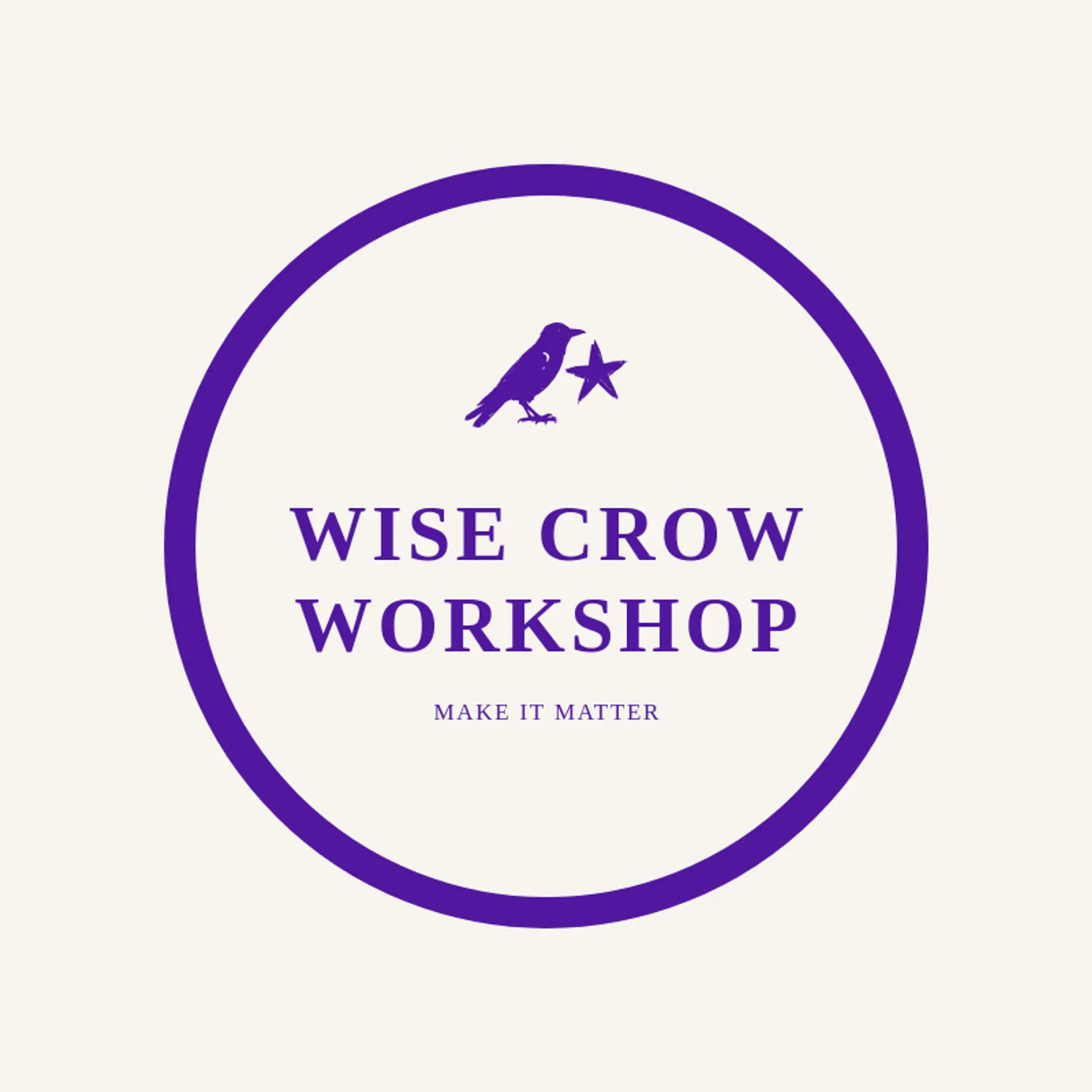 Wise Crow Workshop logo for crow