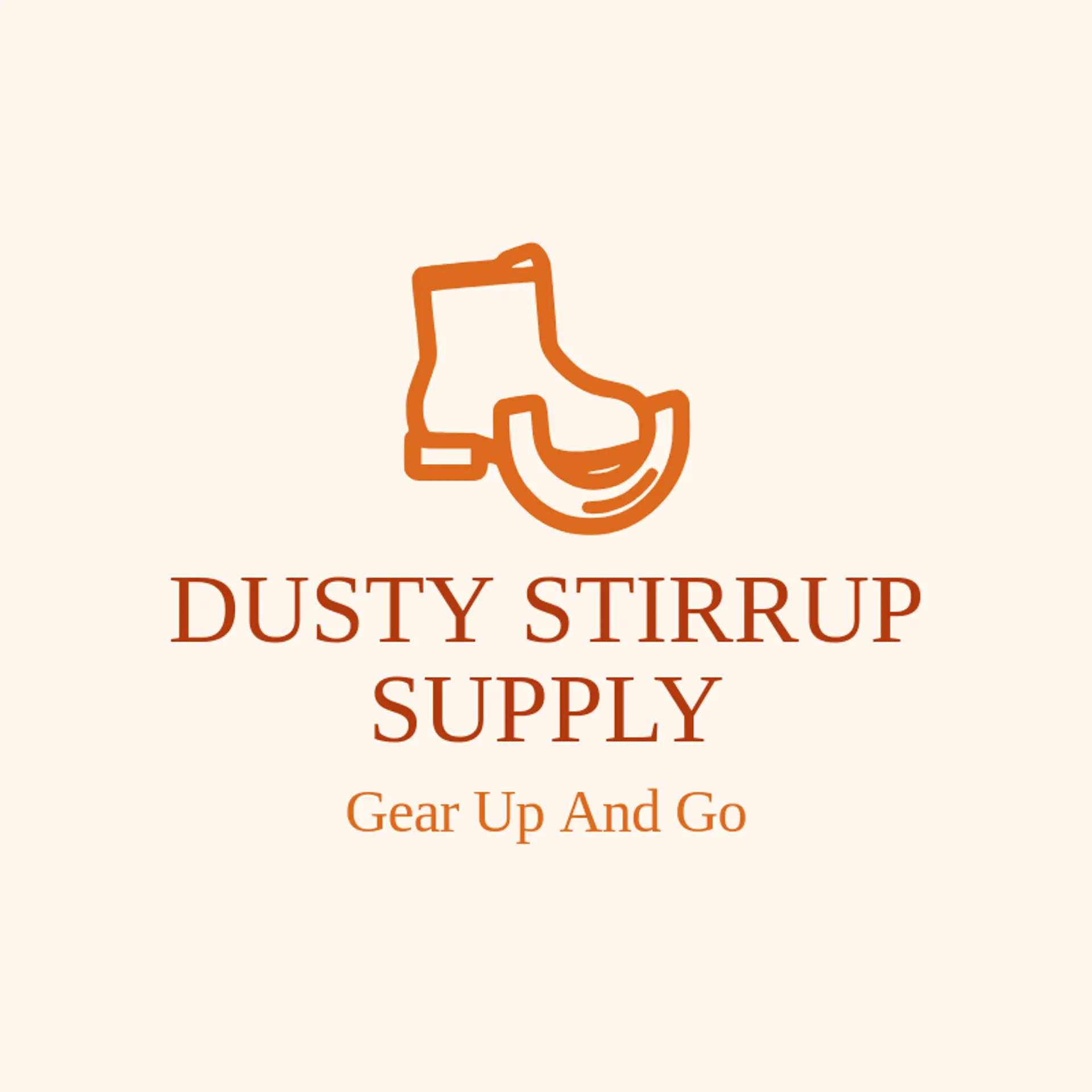 Dusty Stirrup Supply logo for horseshoe