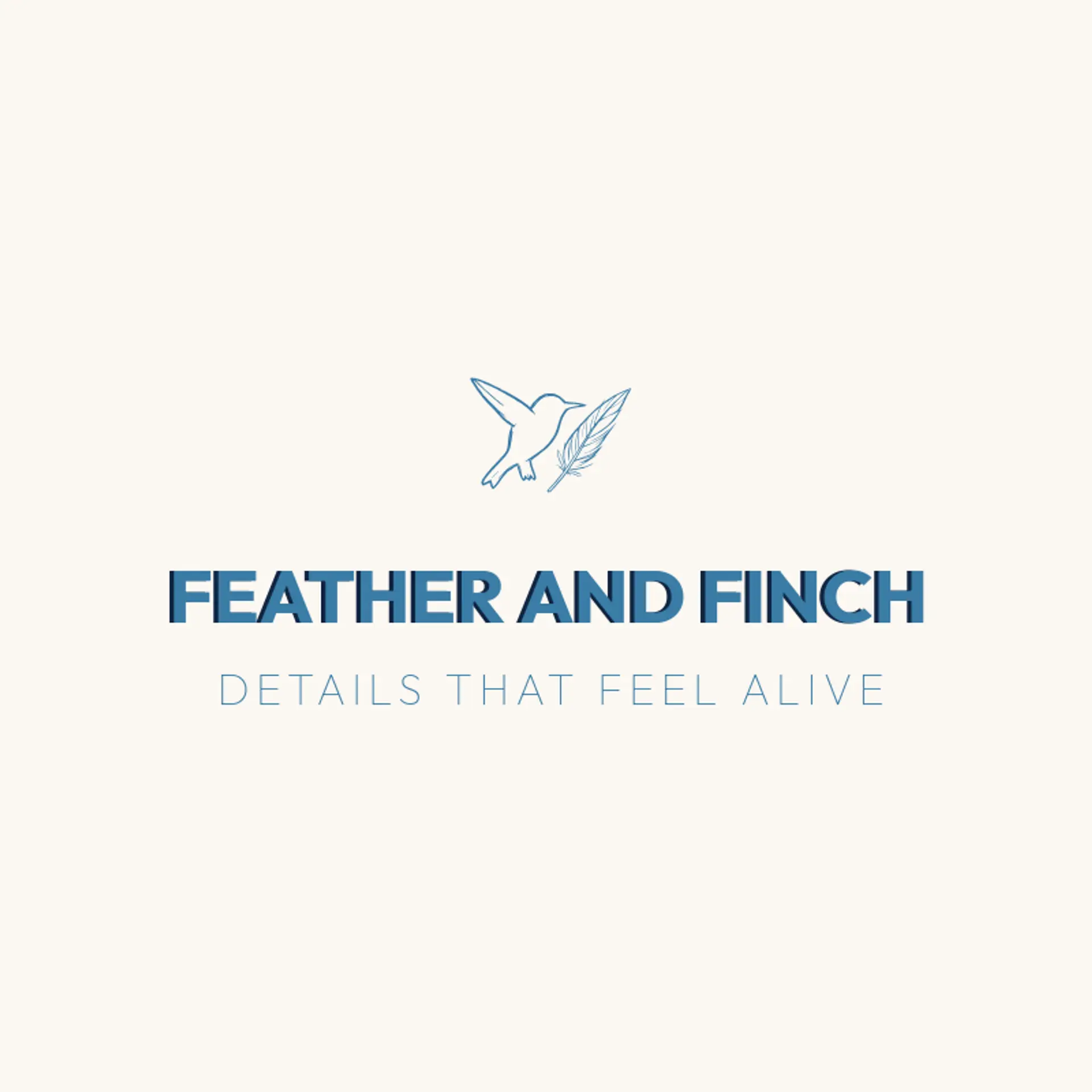 Feather And Finch logo for hummingbird