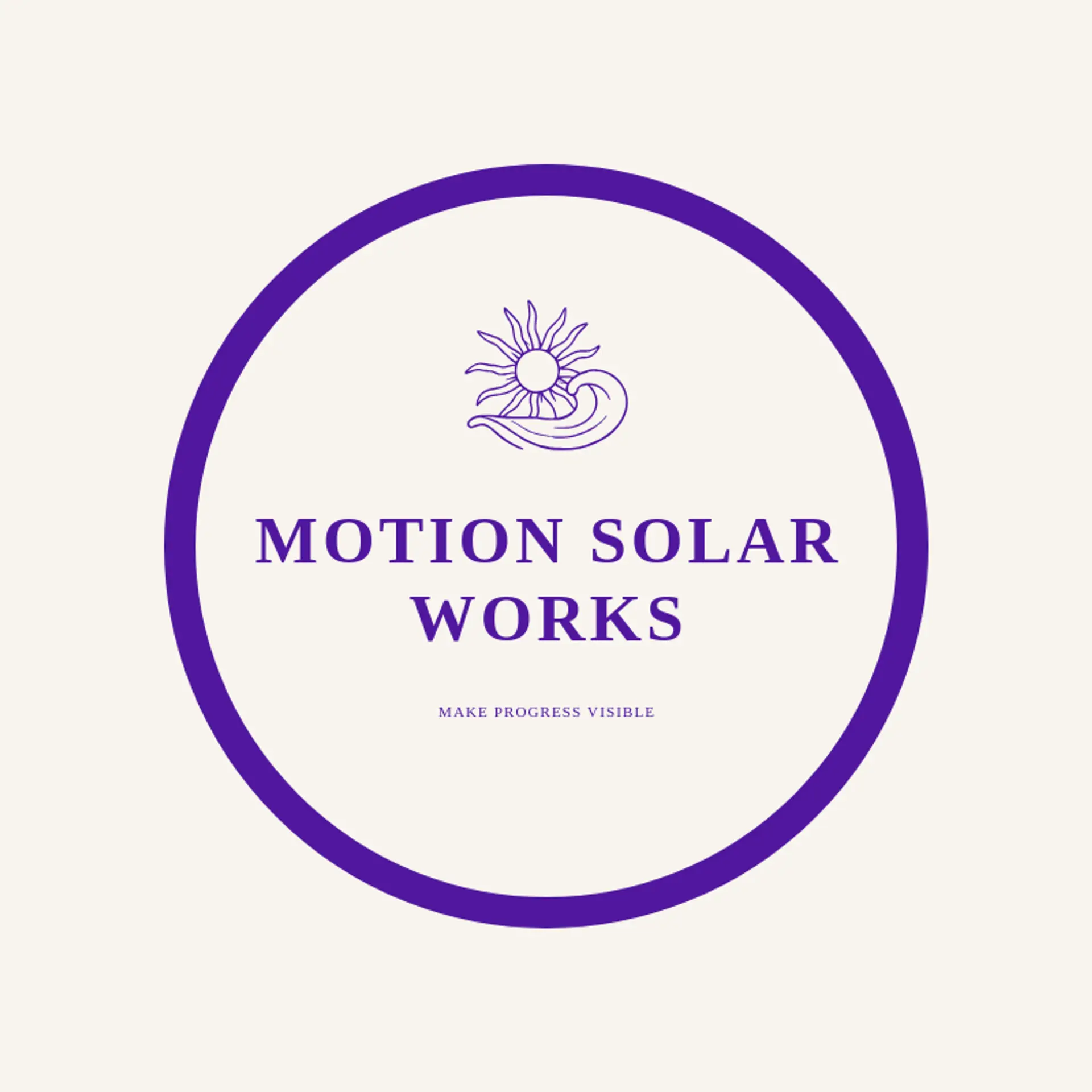 Motion Solar Works logo for motion