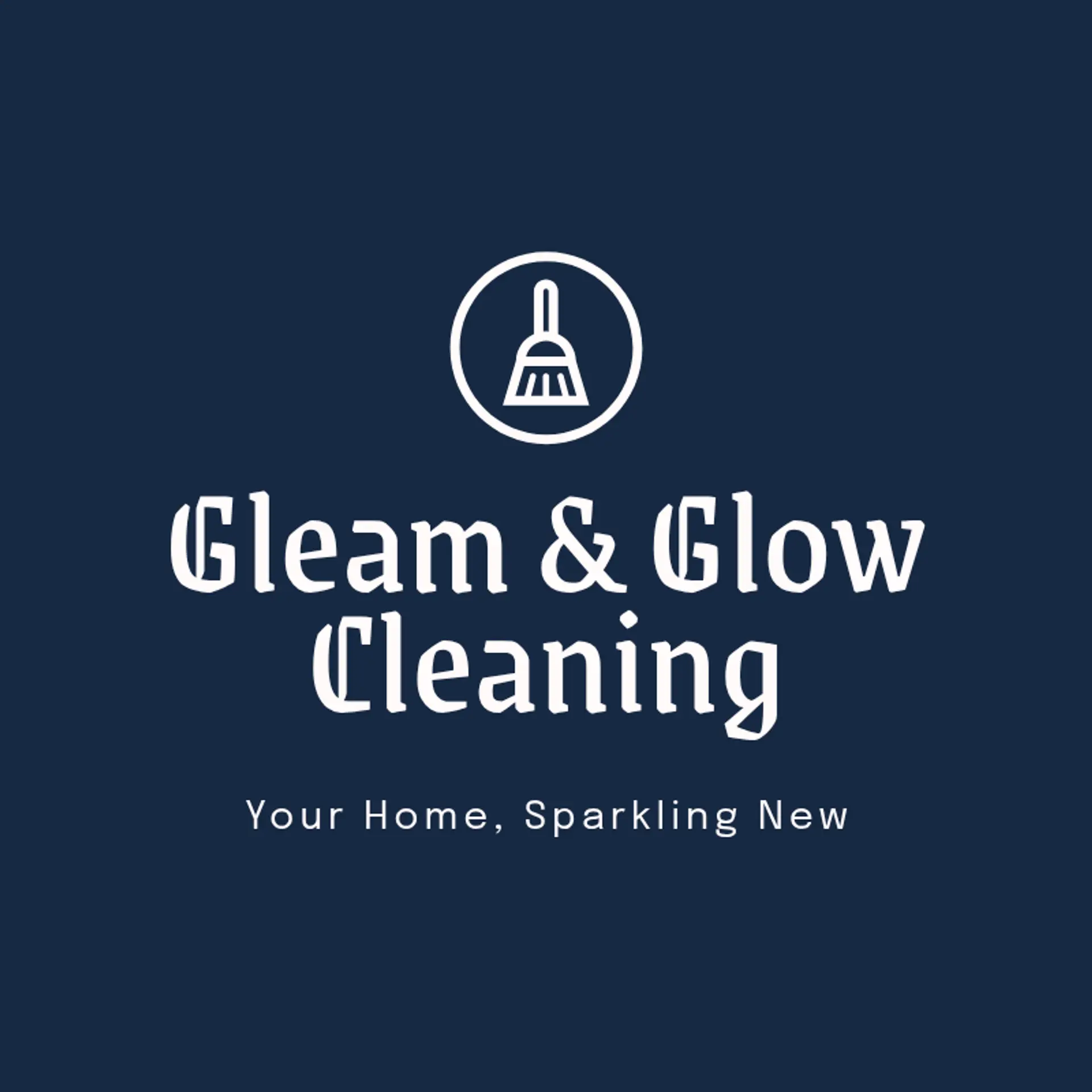 Gleam & Glow Cleaning logo for house cleaning