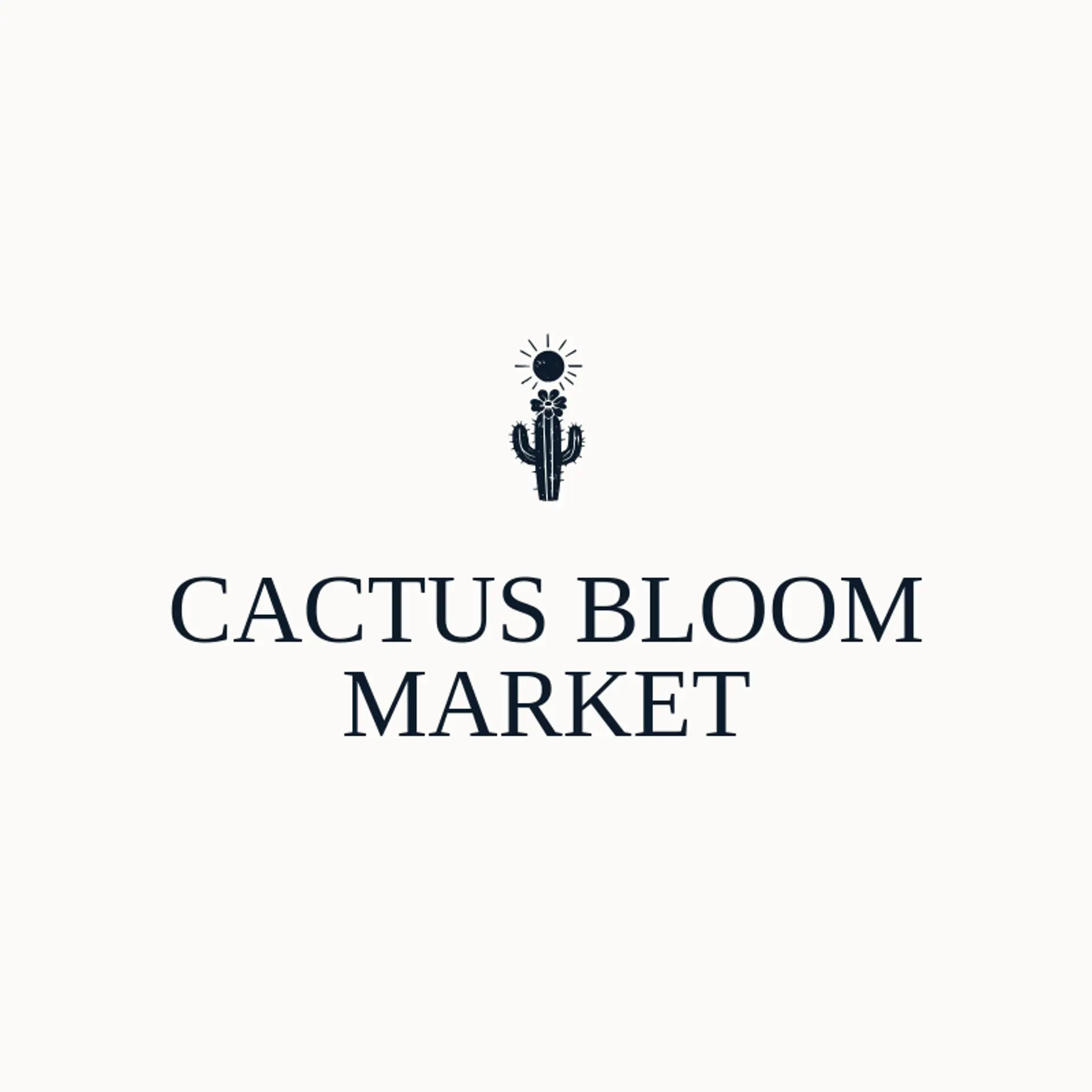Cactus Bloom Market logo for Desert