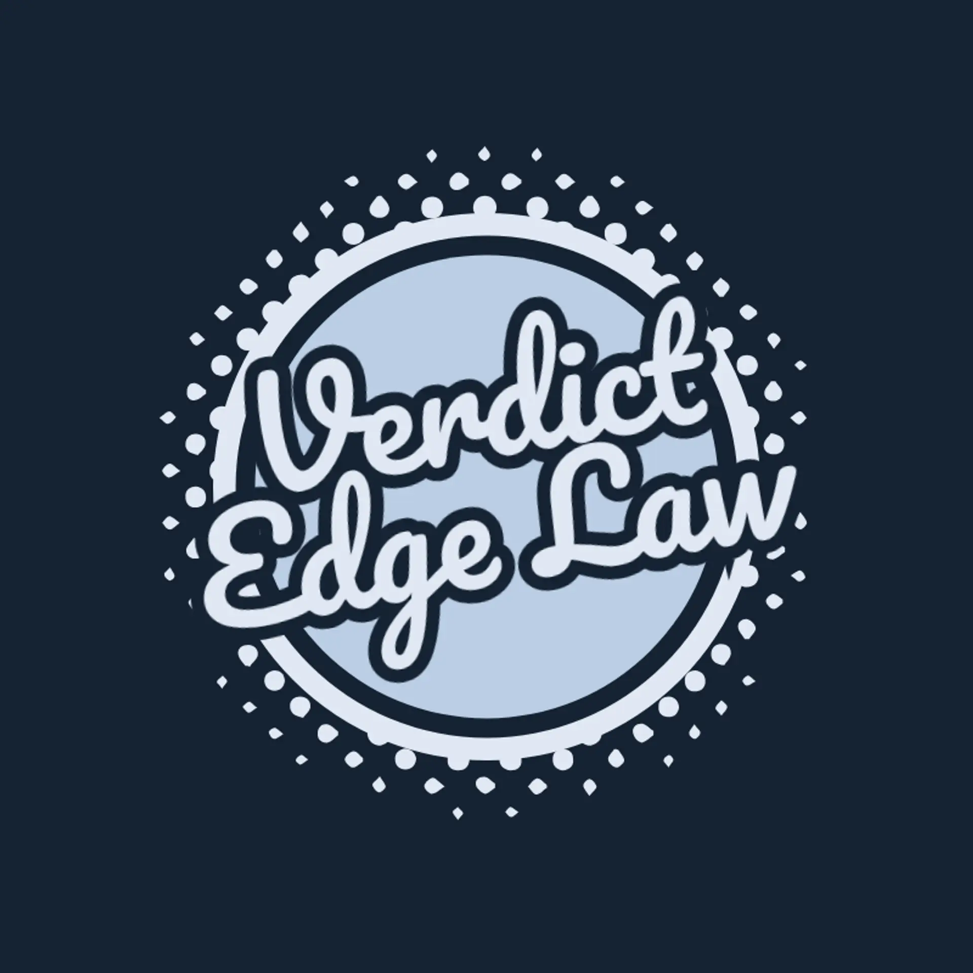 Verdict Edge Law logo for law office