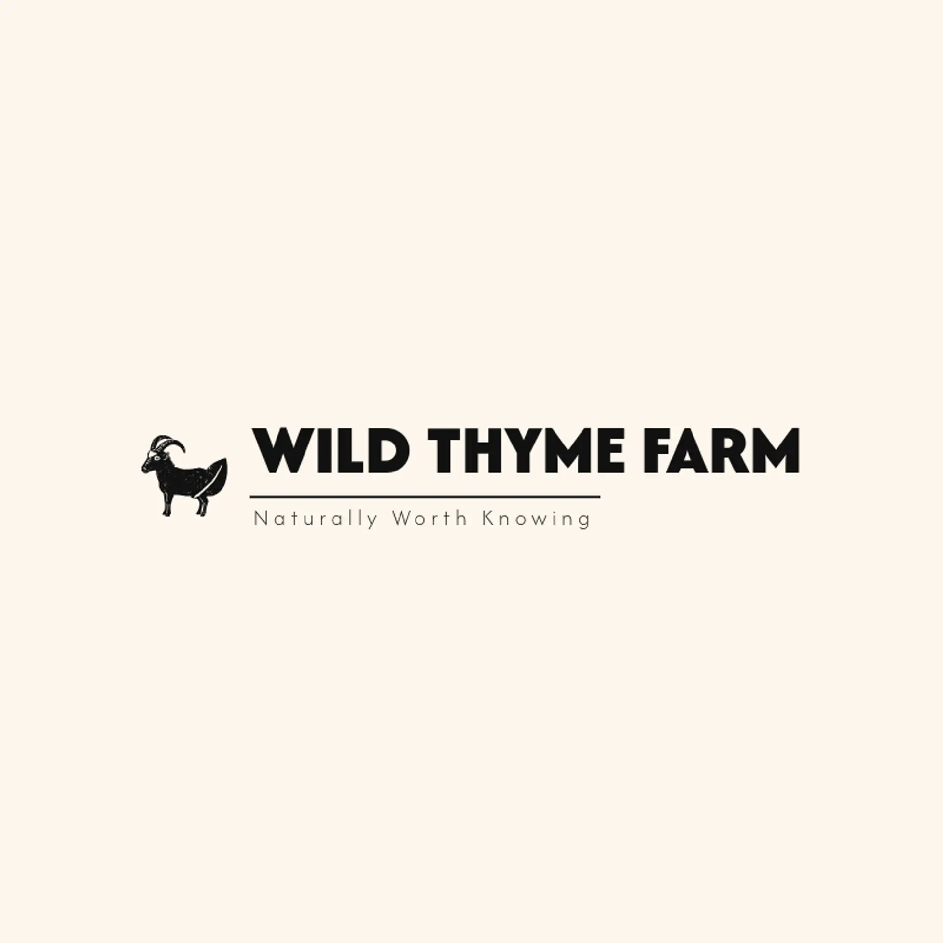 Wild Thyme Farm logo for goat