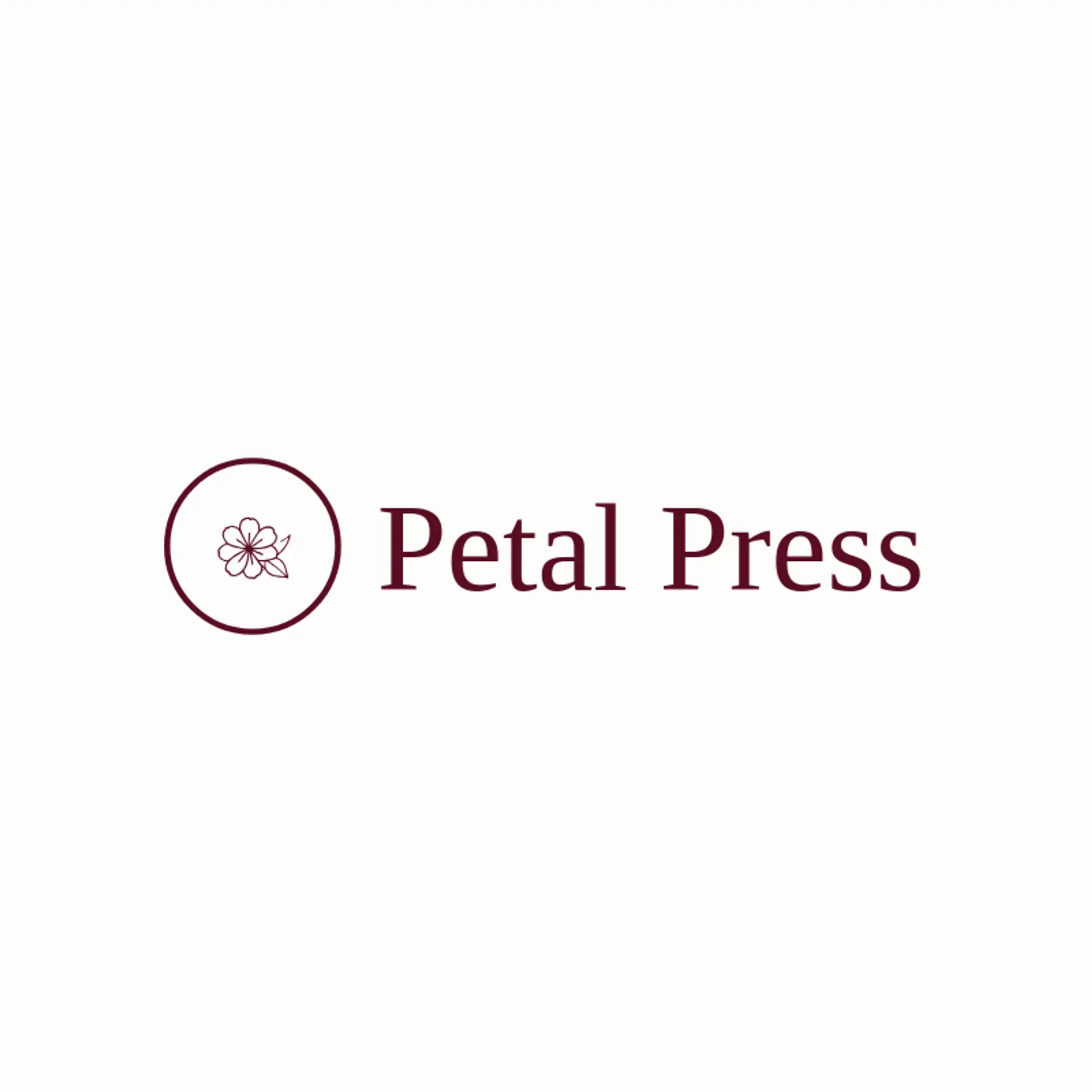 Petal Press logo for cherry blossom