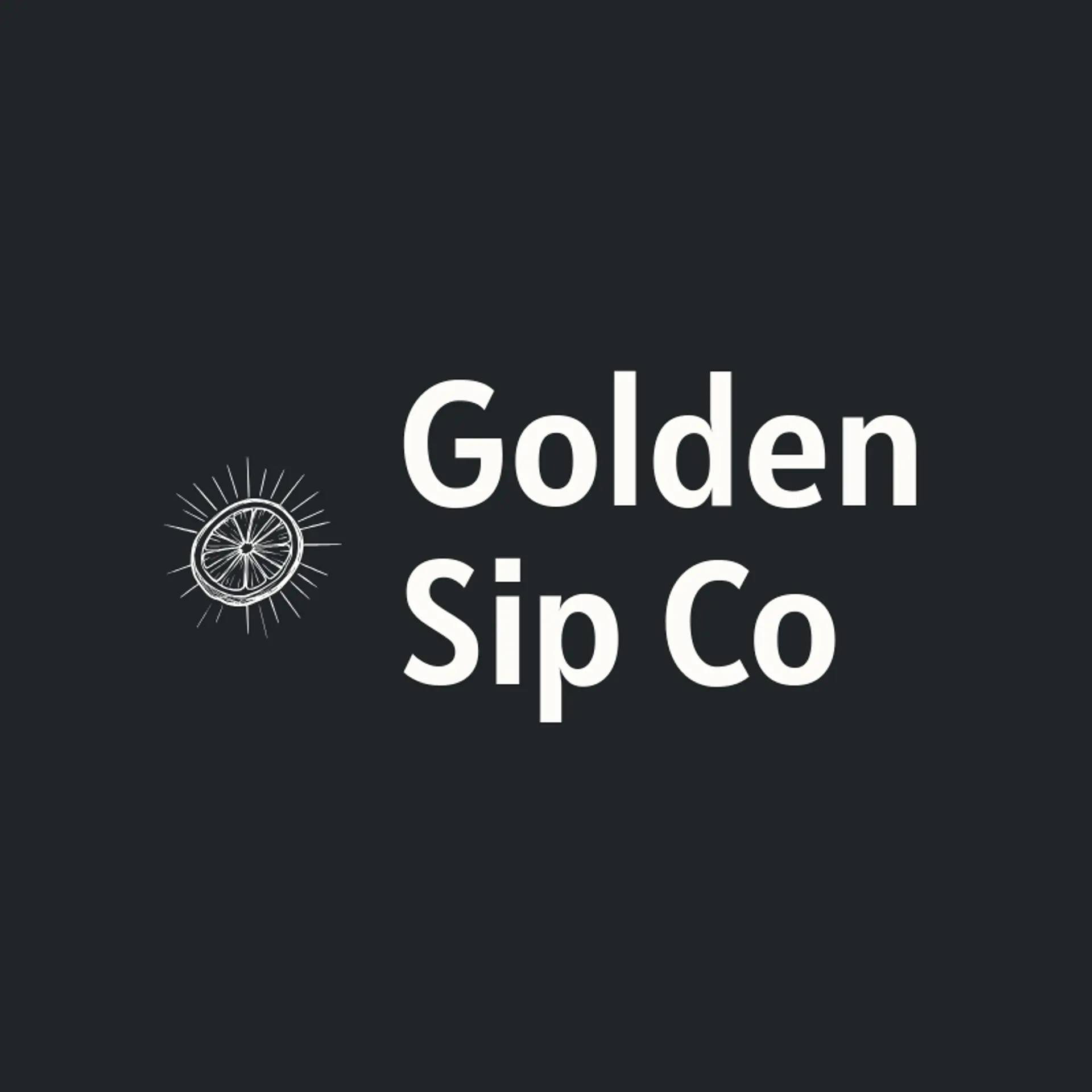 Golden Sip Co logo for lemonade