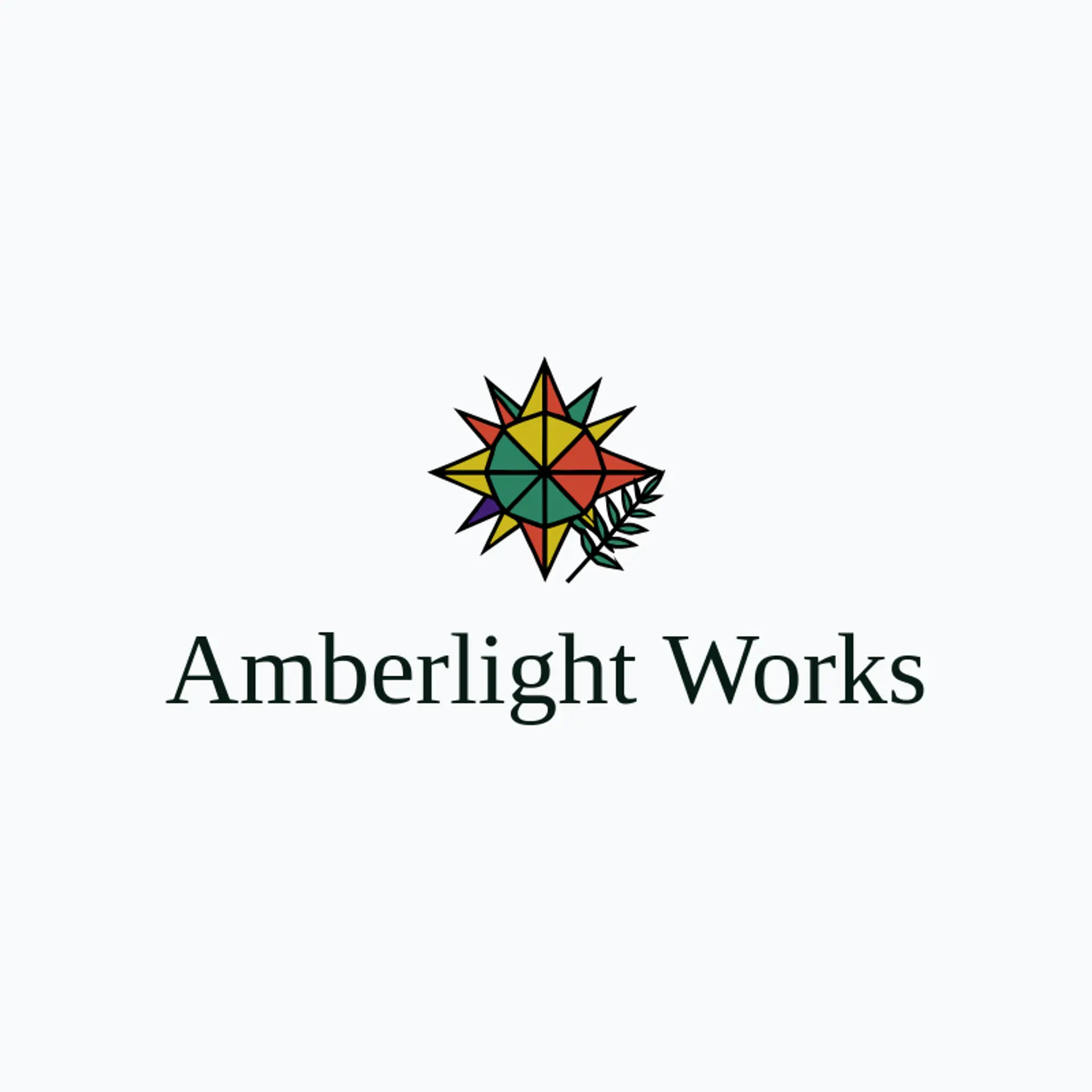 Amberlight Works logo for stained glass