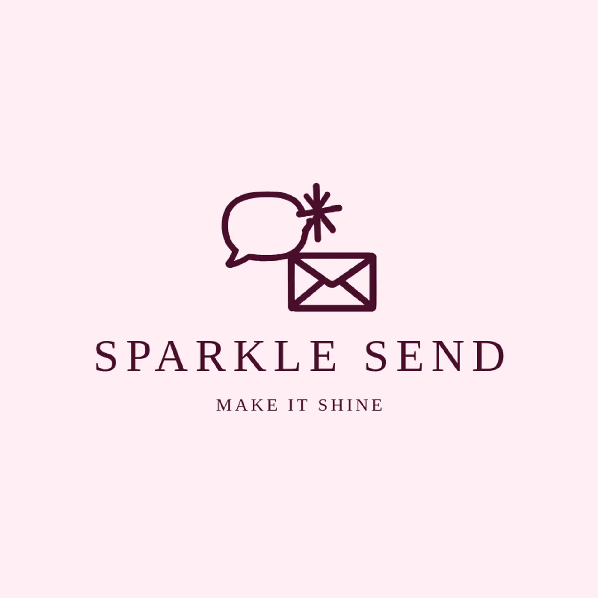 Sparkle Send logo for message