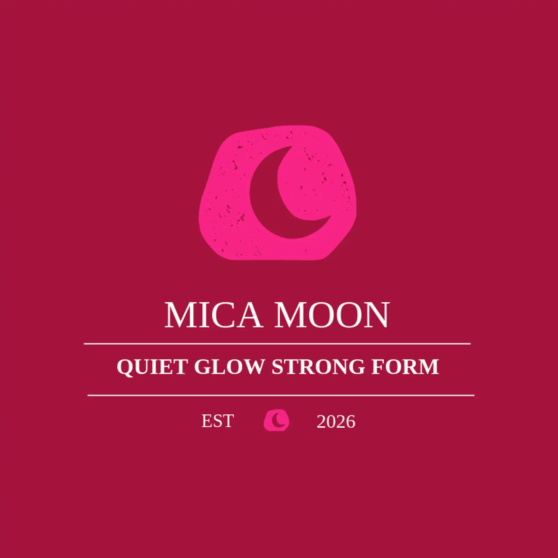 Mica Moon logo for stone