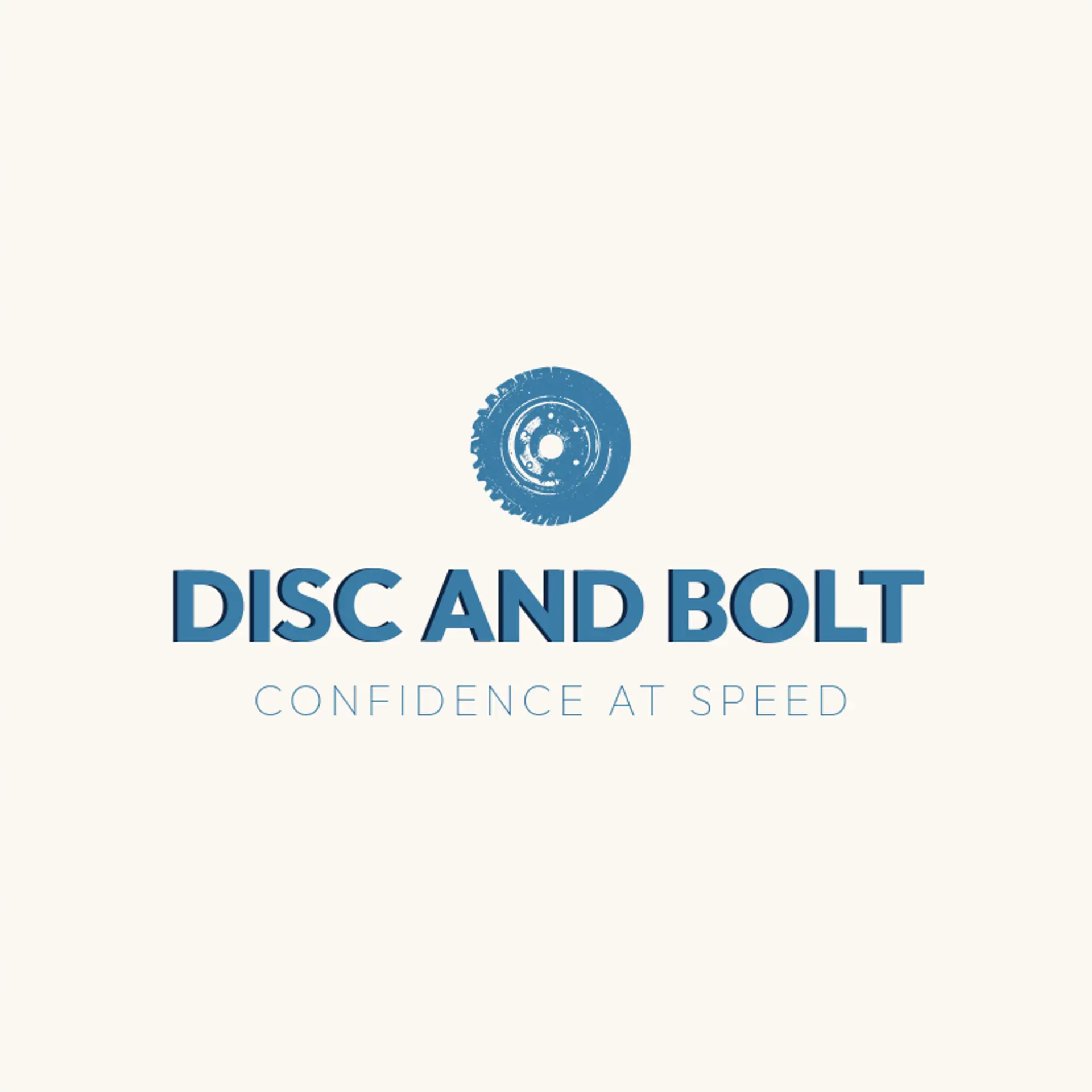Disc And Bolt logo for motor shop