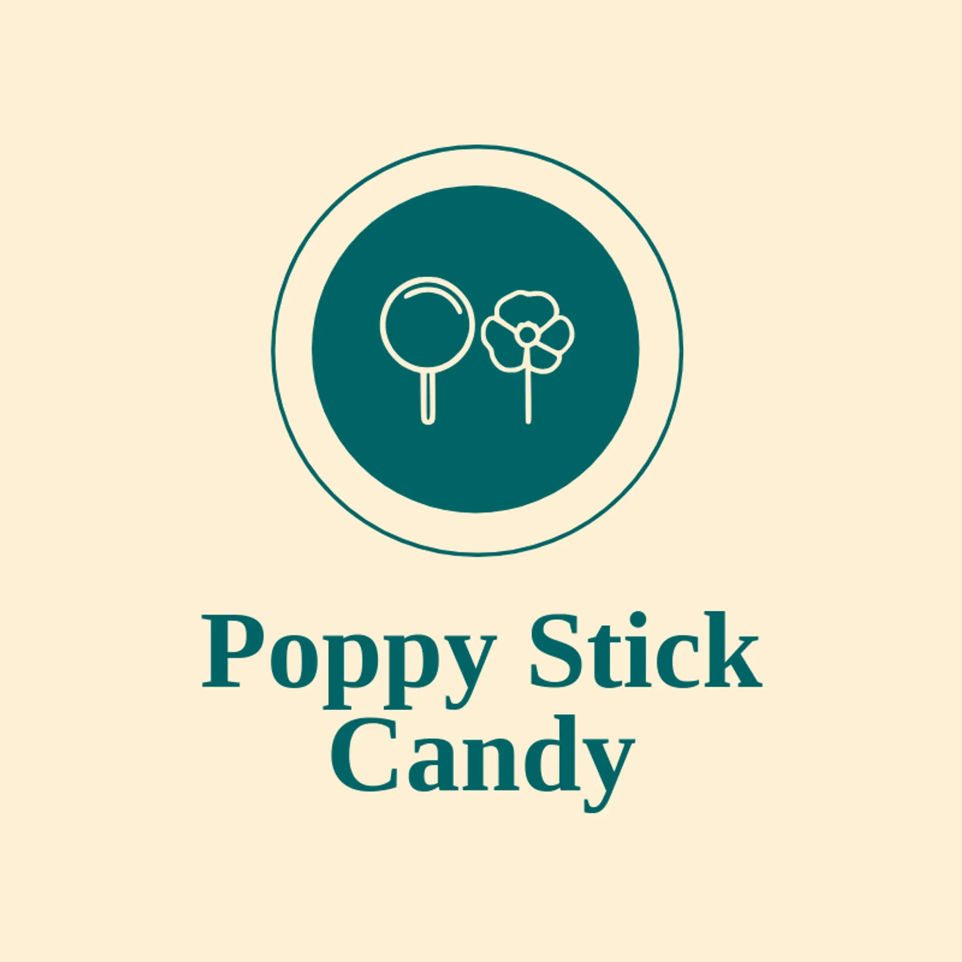 Poppy Stick Candy logo for lollipop