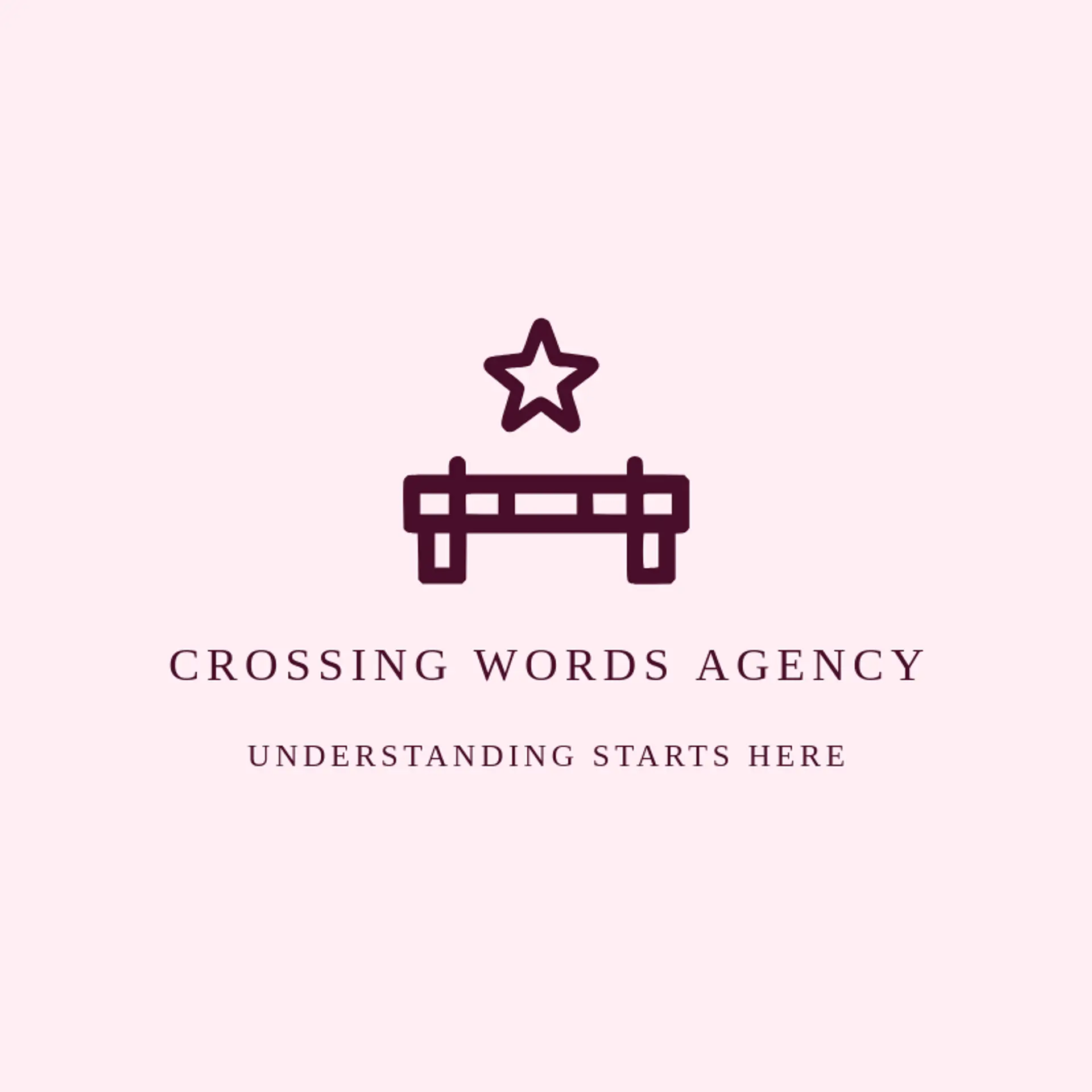 Crossing Words Agency logo for translation