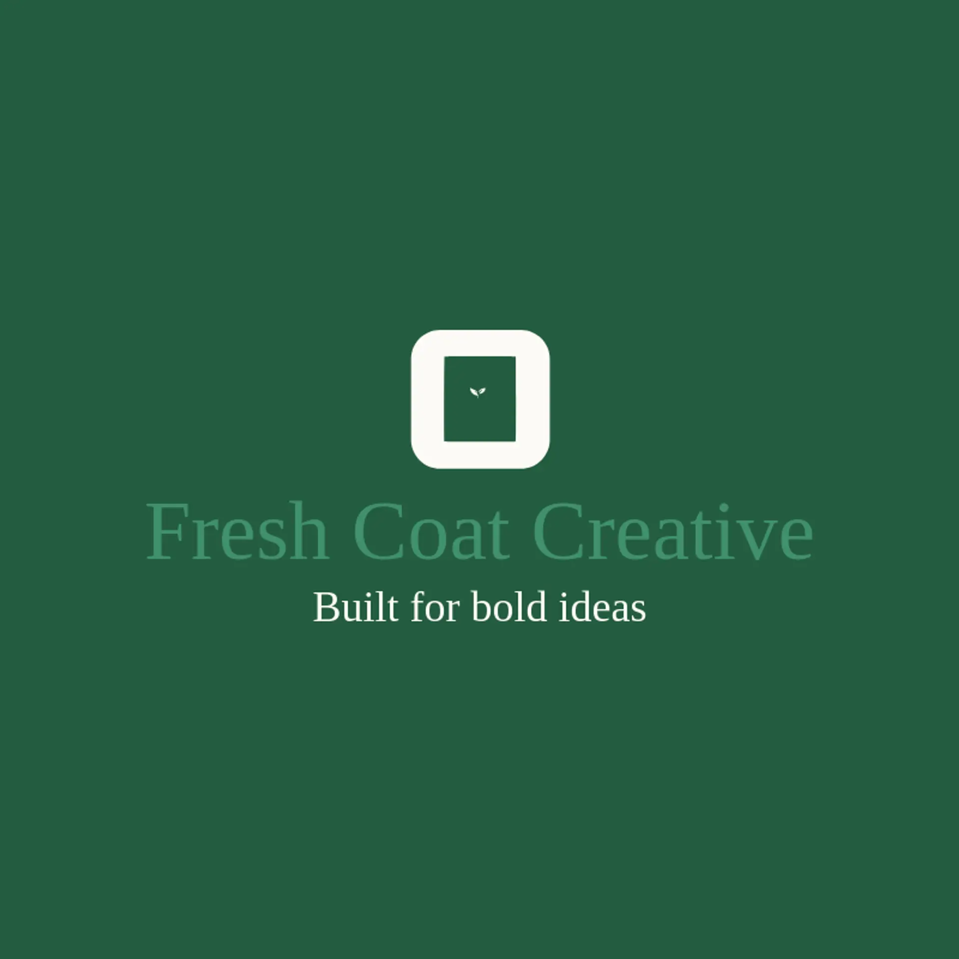 Fresh Coat Creative logo for canvas