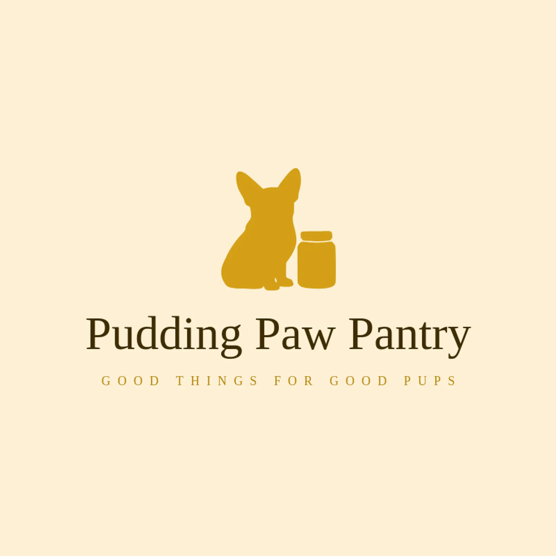 Pudding Paw Pantry logo for corgi